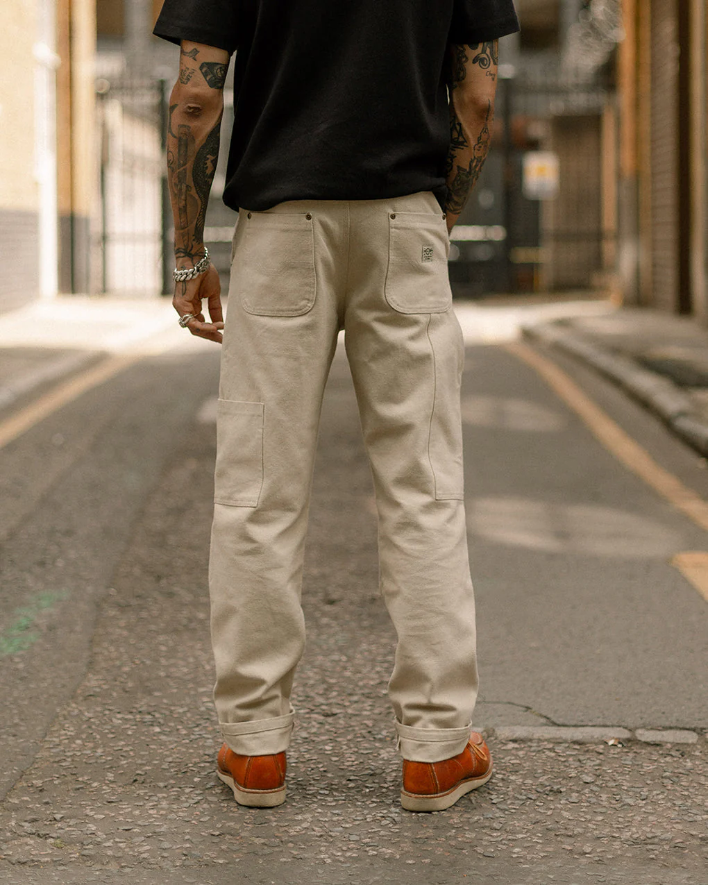 Albion Tapered Carpenter Pant - Bone - Image 6
