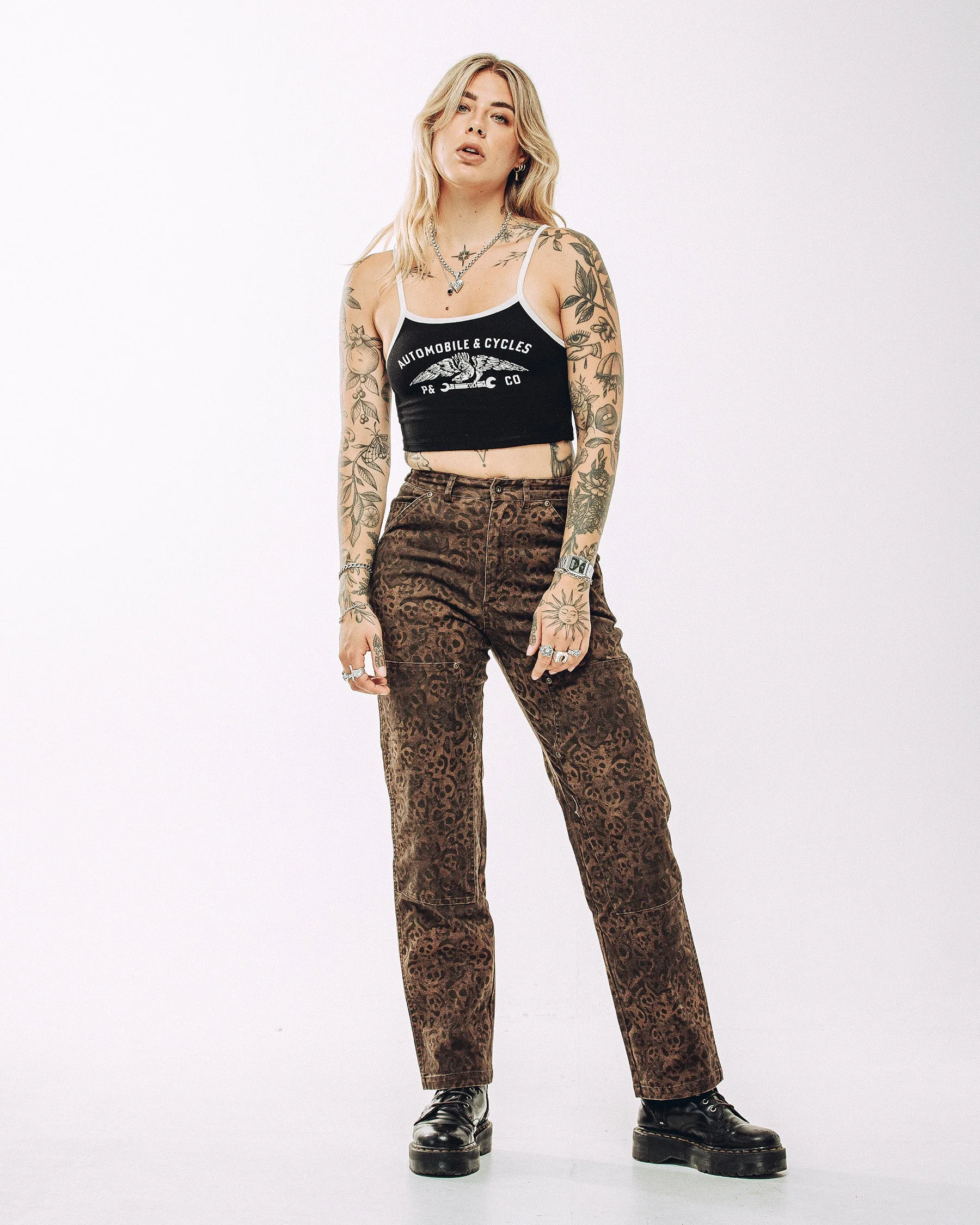 Albion Carpenter Pant - Leopard Print - Image 3