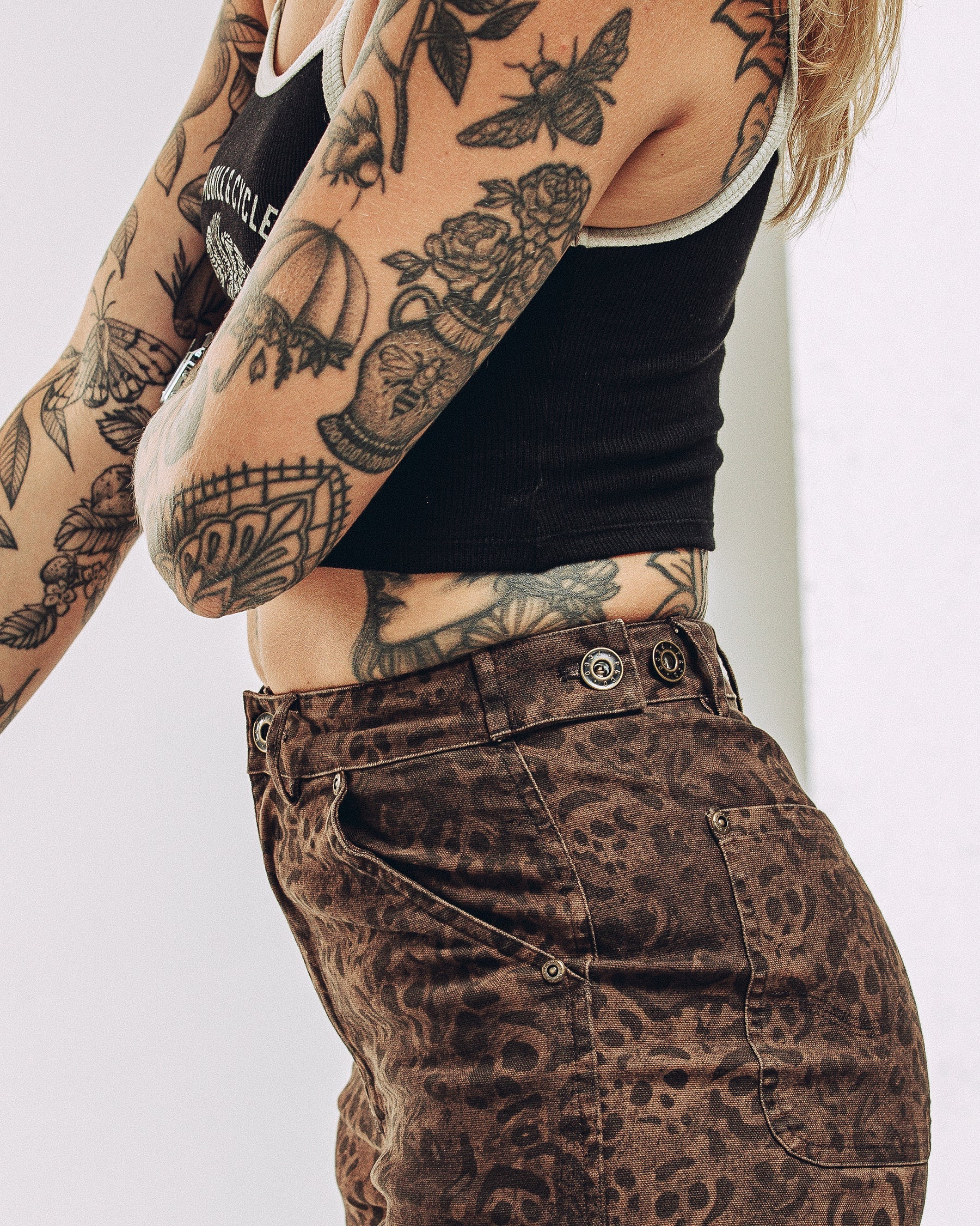 Albion Carpenter Pant - Leopard Print - Image 4