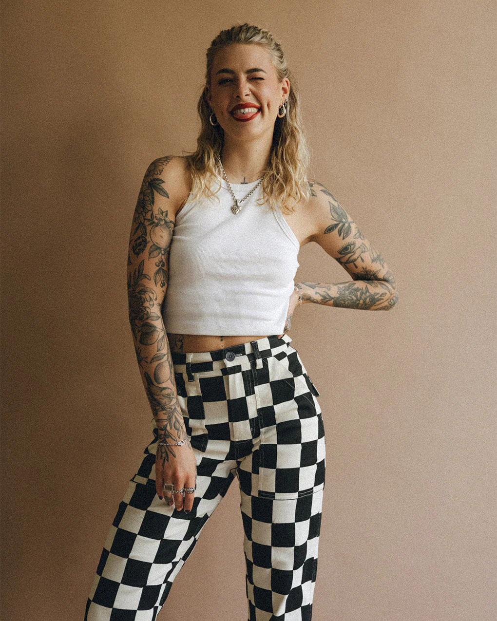 Service Fatigue Pants - Black Checkerboard - Image 6