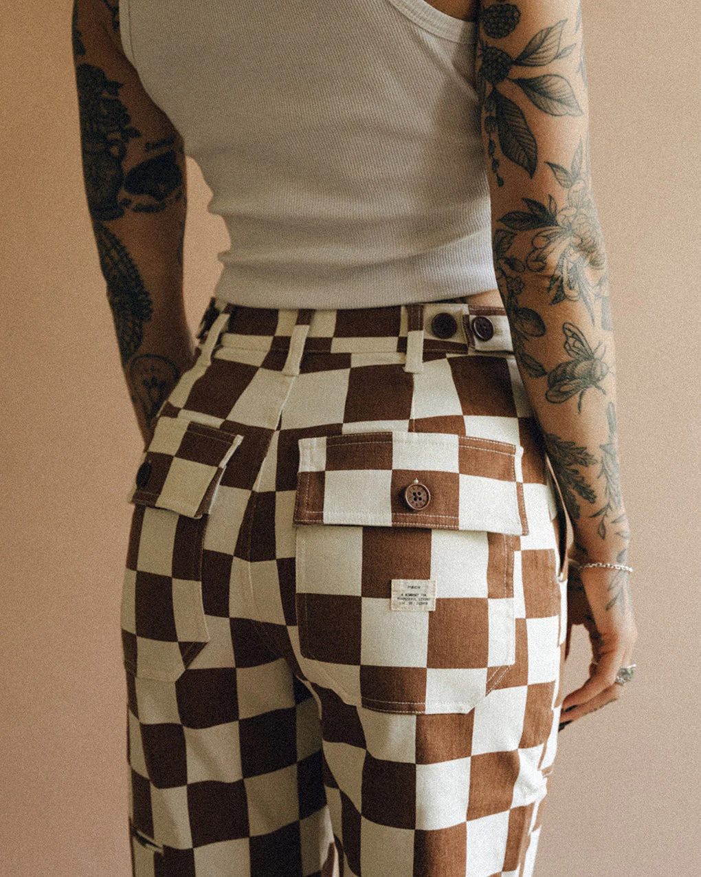 Service Fatigue Pants - Rust Checkerboard - Image 8