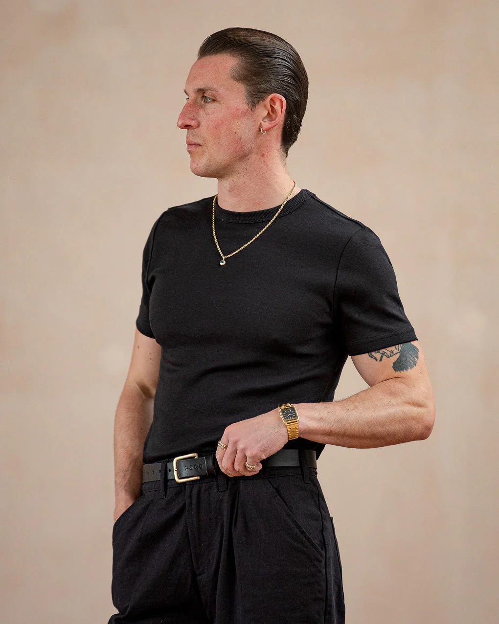 50's Crafted T-Shirt - Washed Black - Image 3