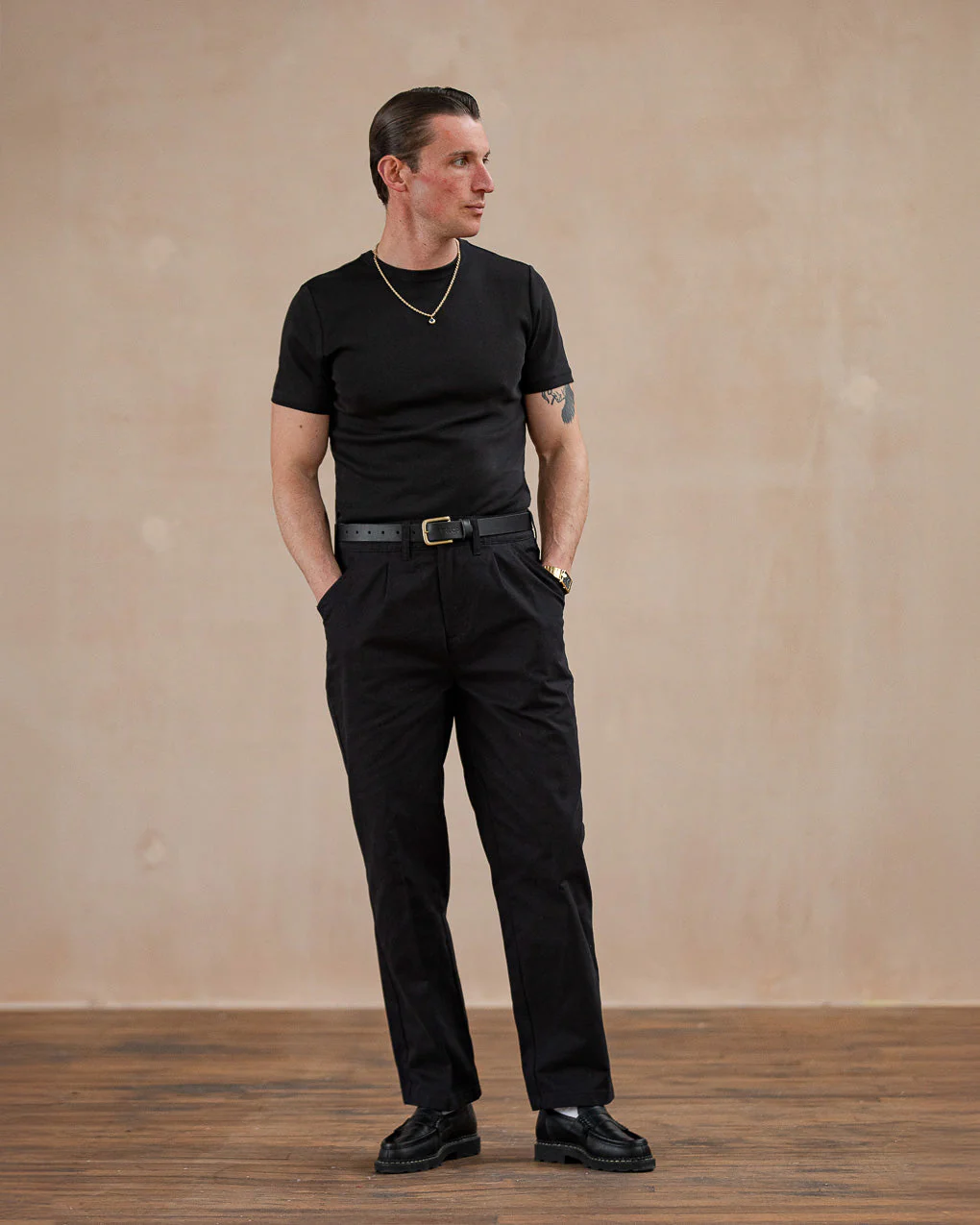 50's Crafted T-Shirt - Washed Black - Image 6