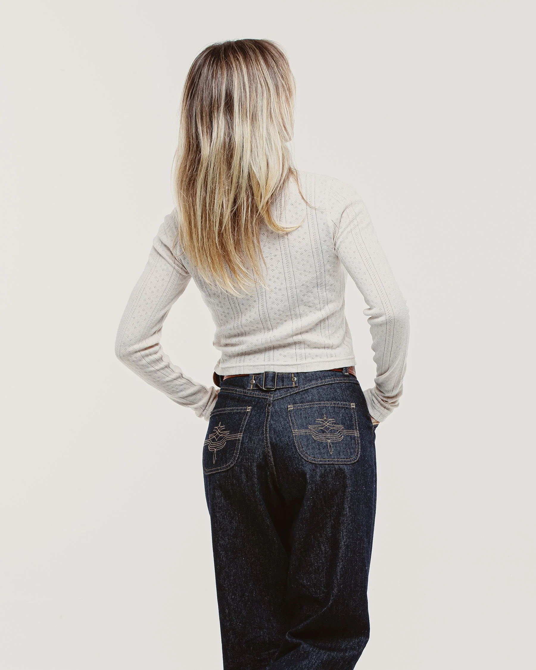 Ali Mesa Embroidered Longsleeve - Ecru - Image 5