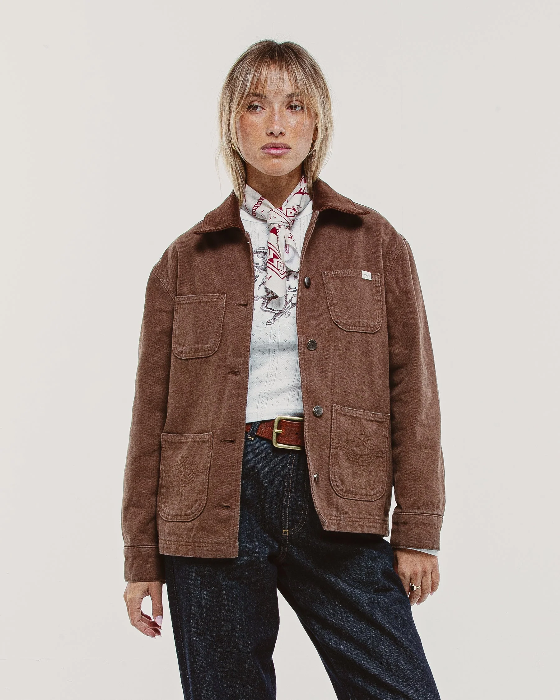 Amélie Canvas Barn Jacket - Washed Brown - Image 4