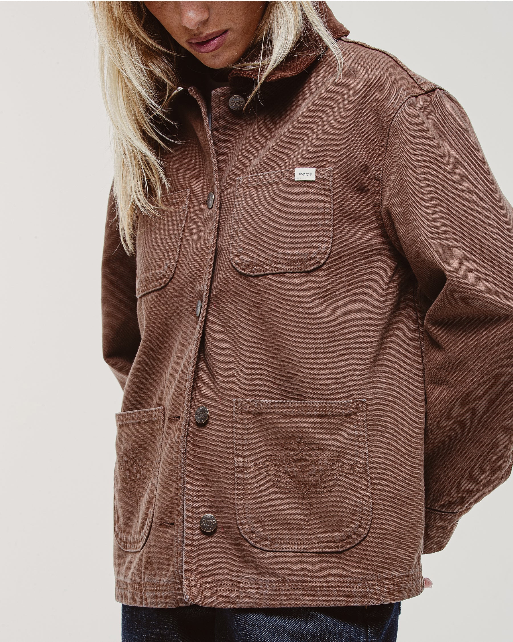 Amélie Canvas Barn Jacket - Washed Brown - Image 6
