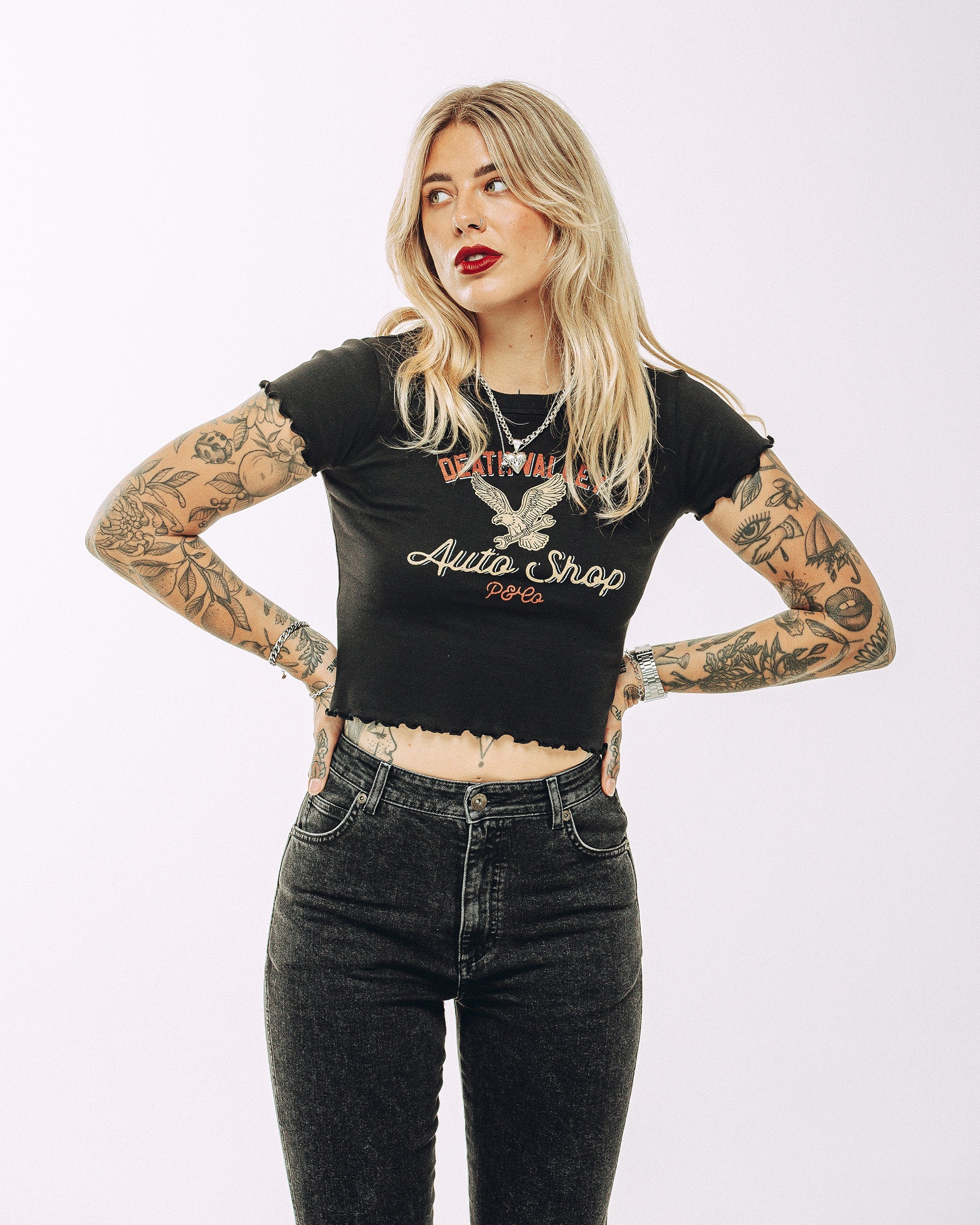 Auto Shop Baby T-Shirt - Washed Black - Image 3