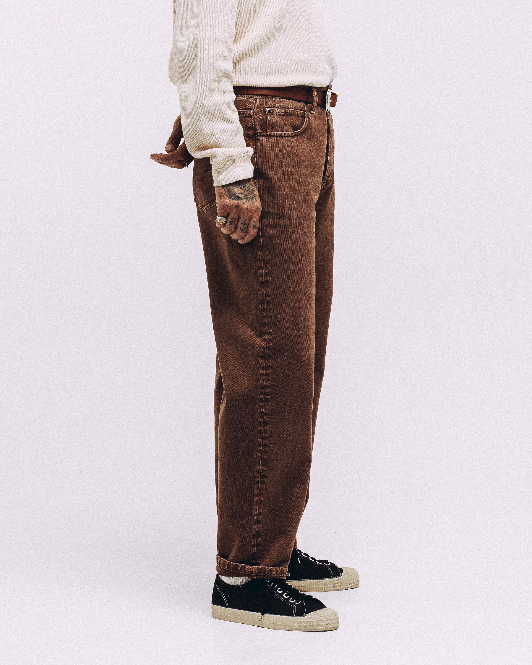 Barstow Denim Jean - Washed Brown - Image 4
