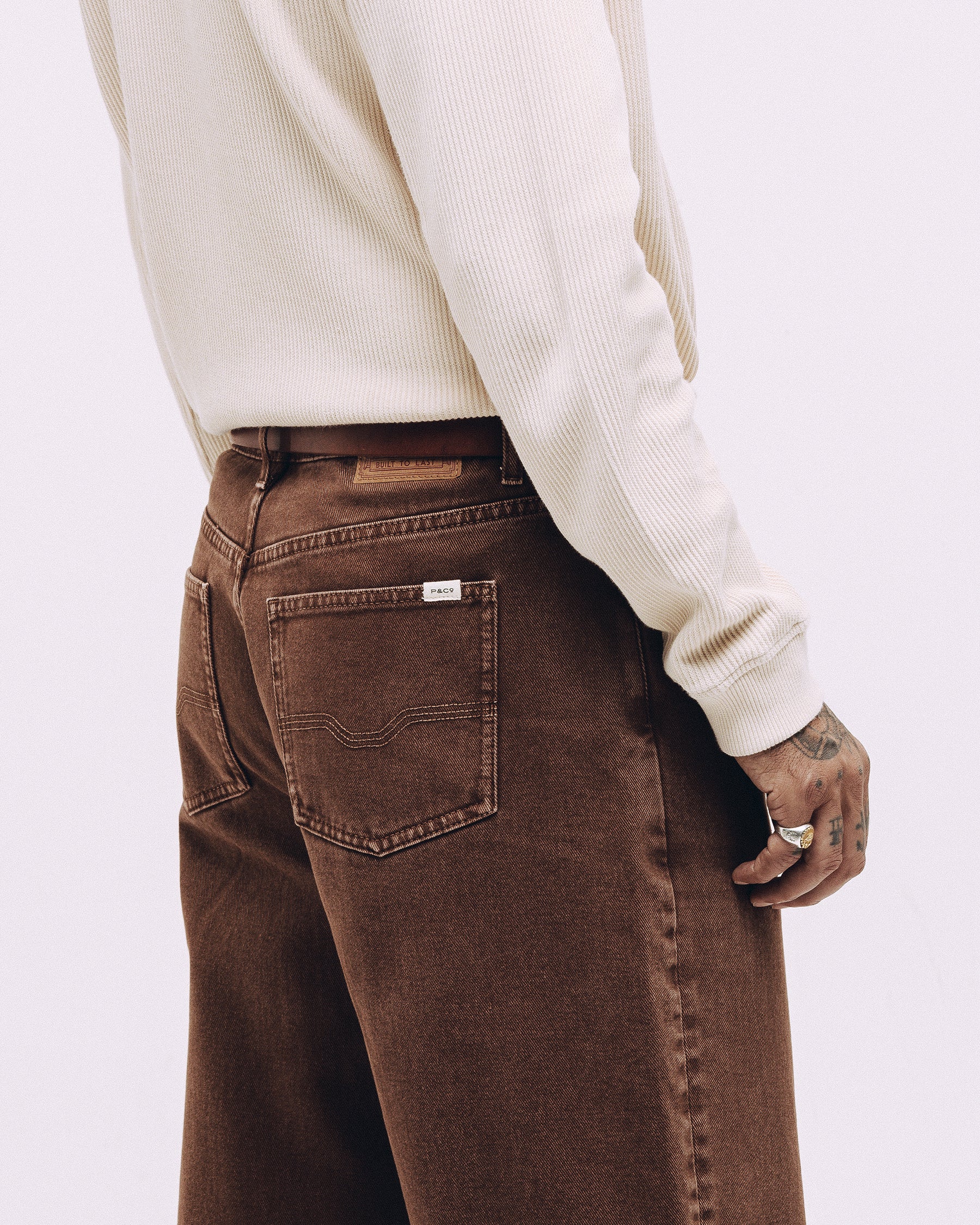 Barstow Denim Jean - Washed Brown - Image 5