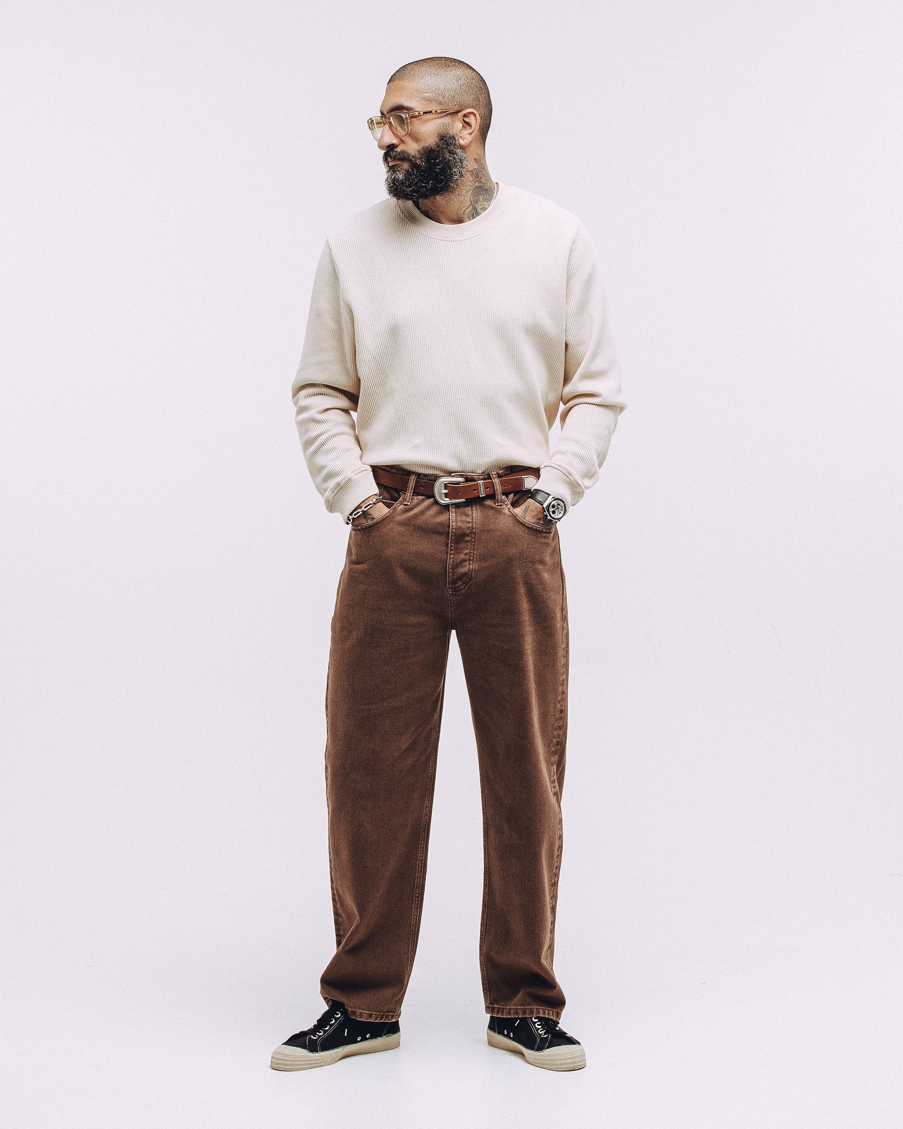 Barstow Denim Jean - Washed Brown - Image 6