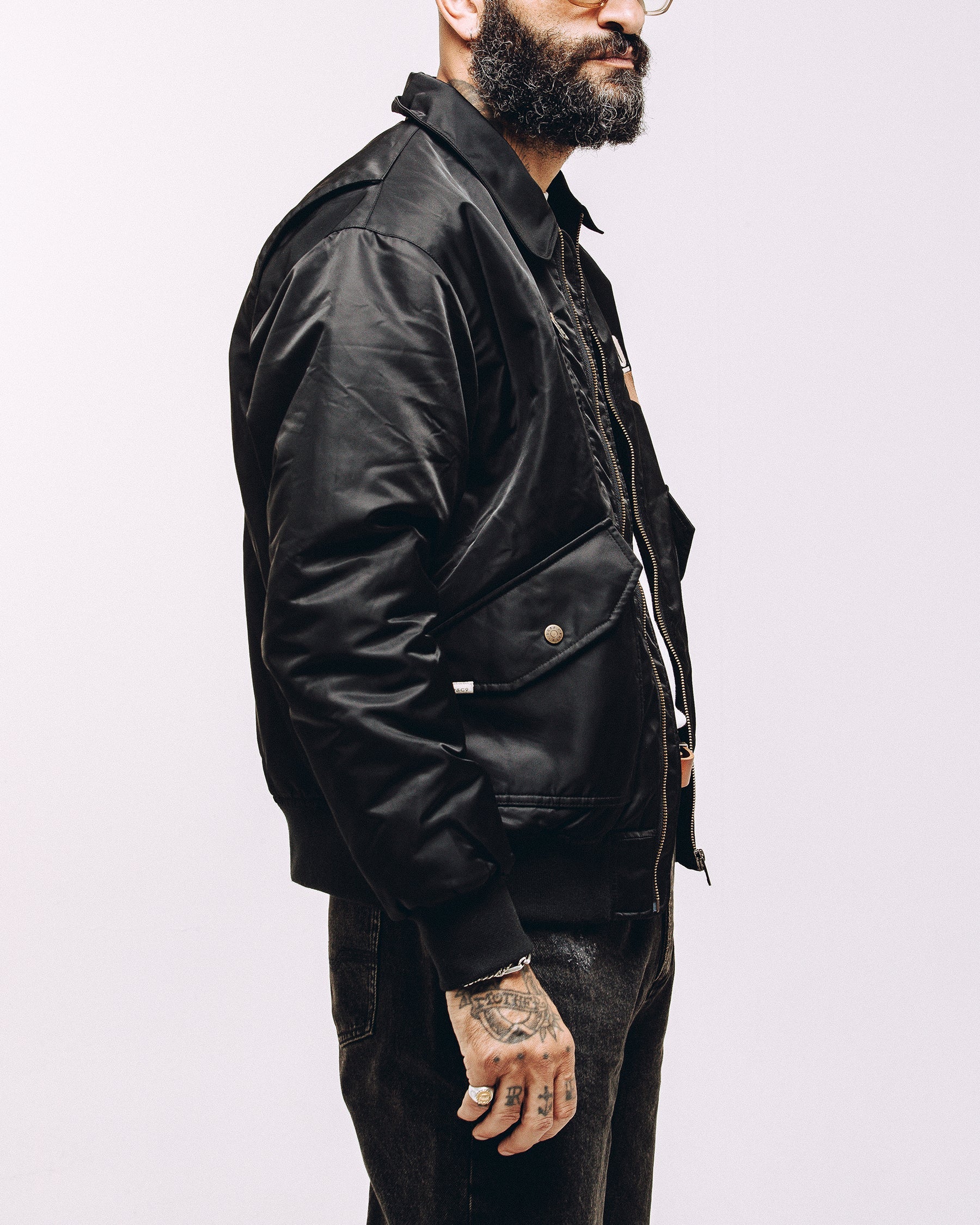Bronco Bomber Jacket - Black - Image 6