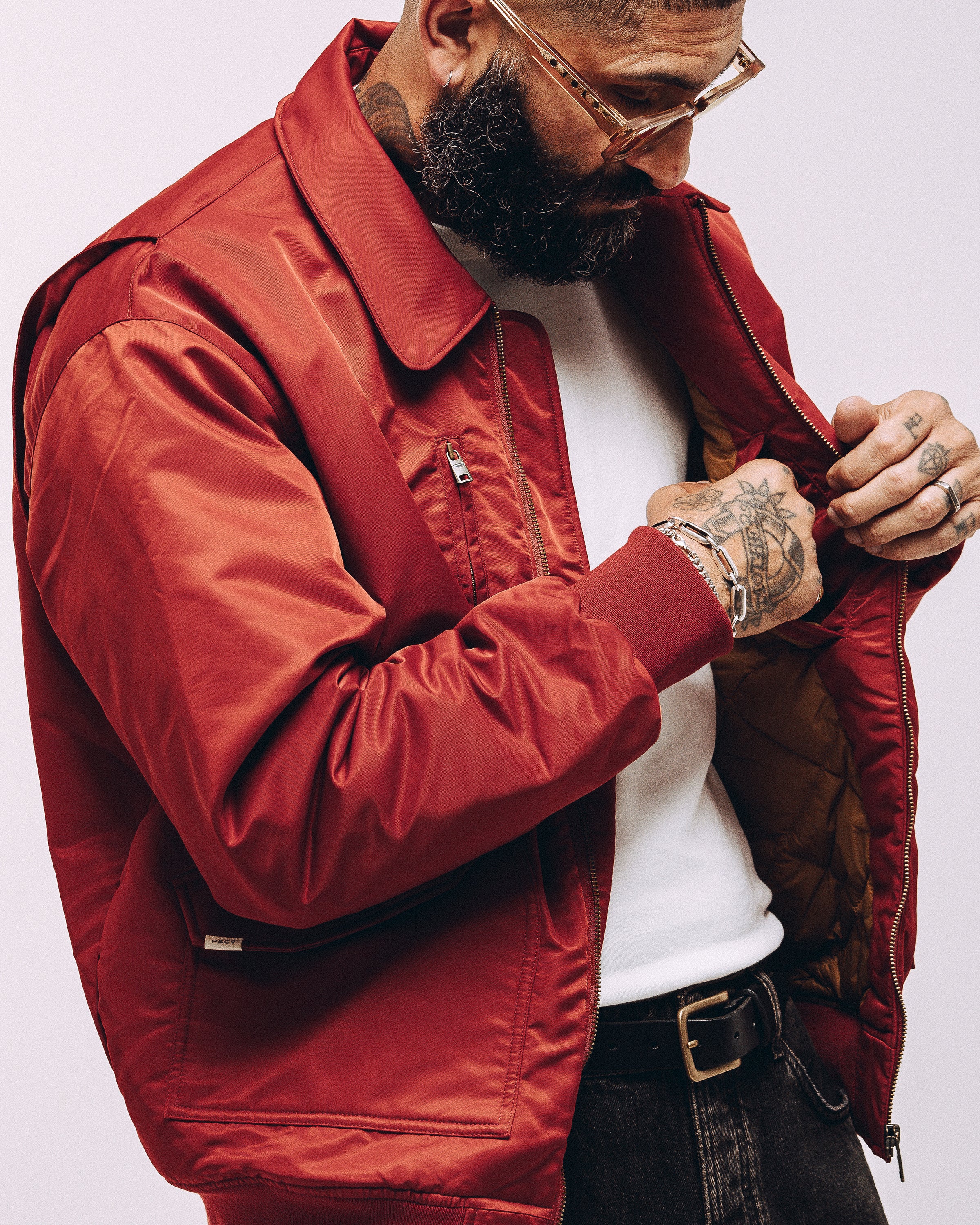 Bronco Bomber Jacket - Red - Image 3