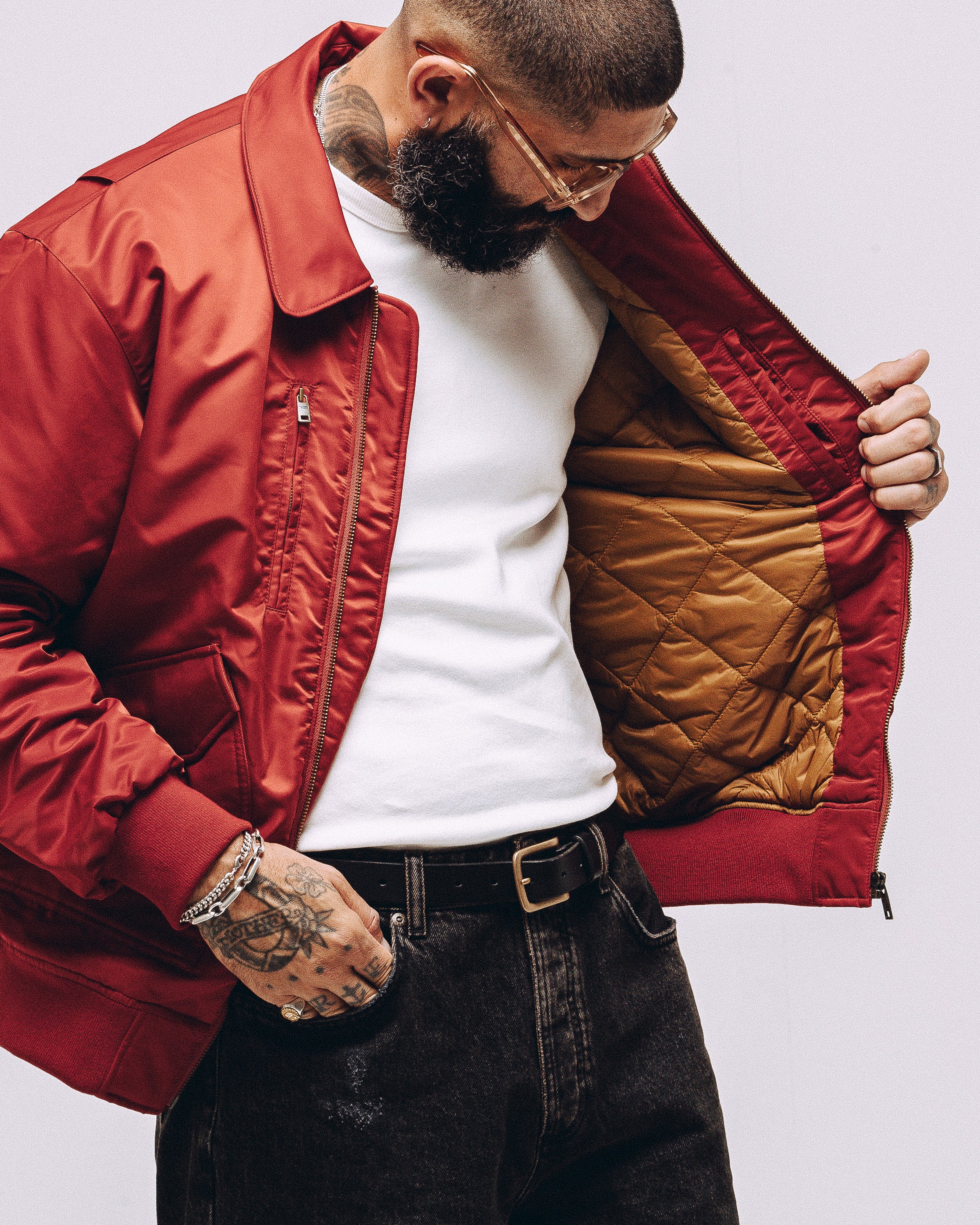 Bronco Bomber Jacket - Red - Image 7