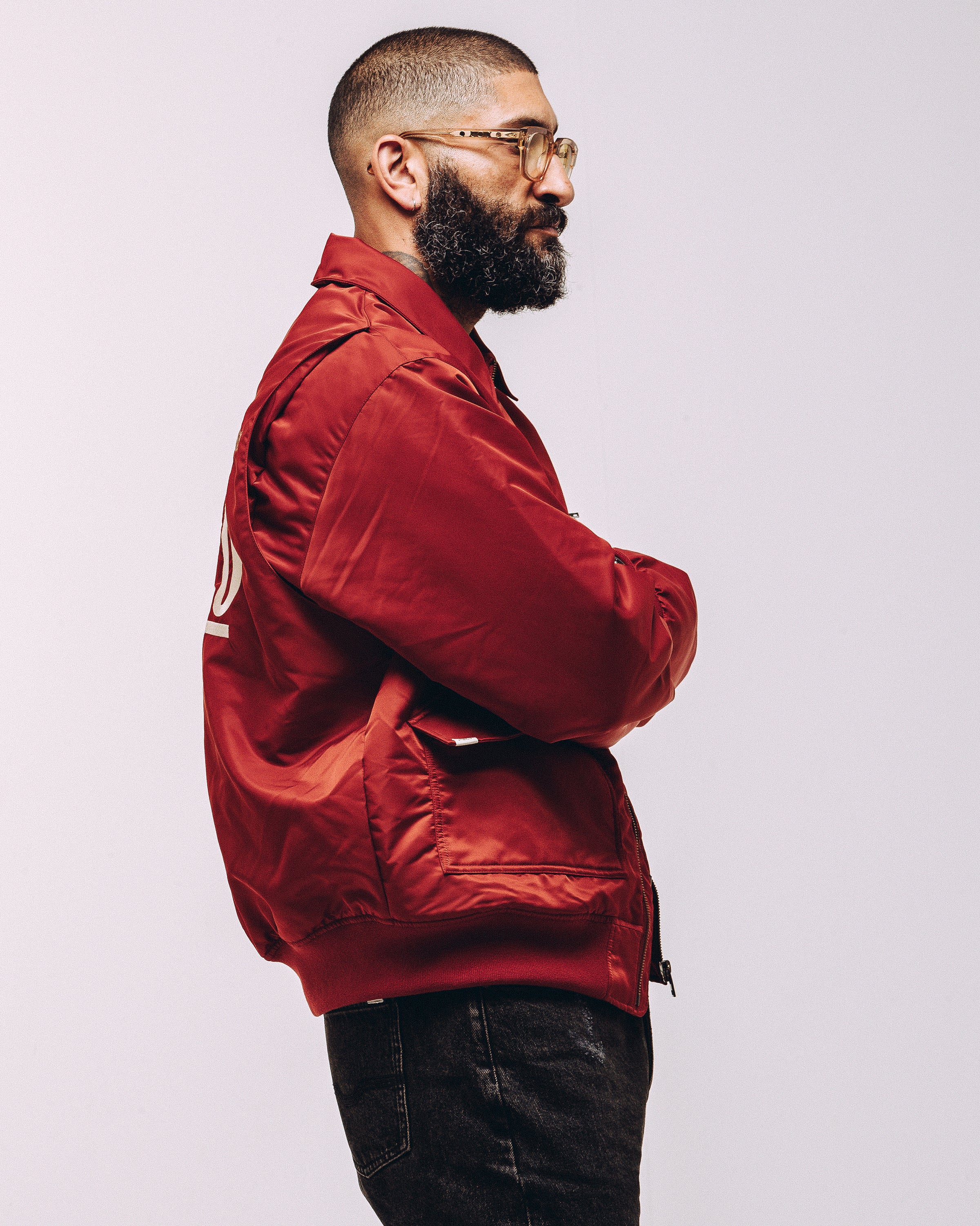 Bronco Bomber Jacket - Red - Image 8