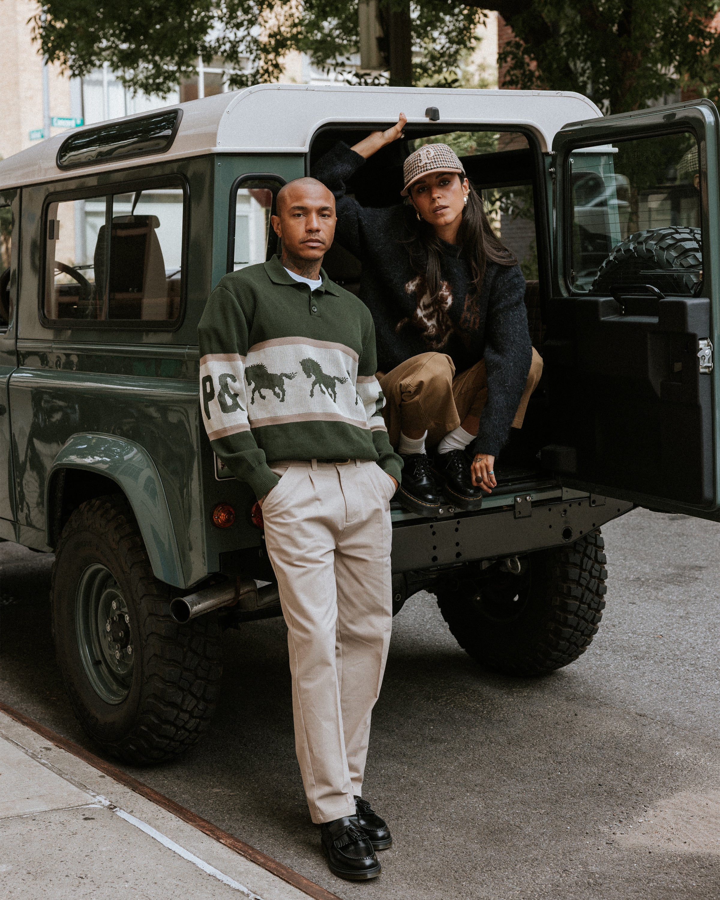 Bronco Knitted Polo Shirt - Olive - Image 8
