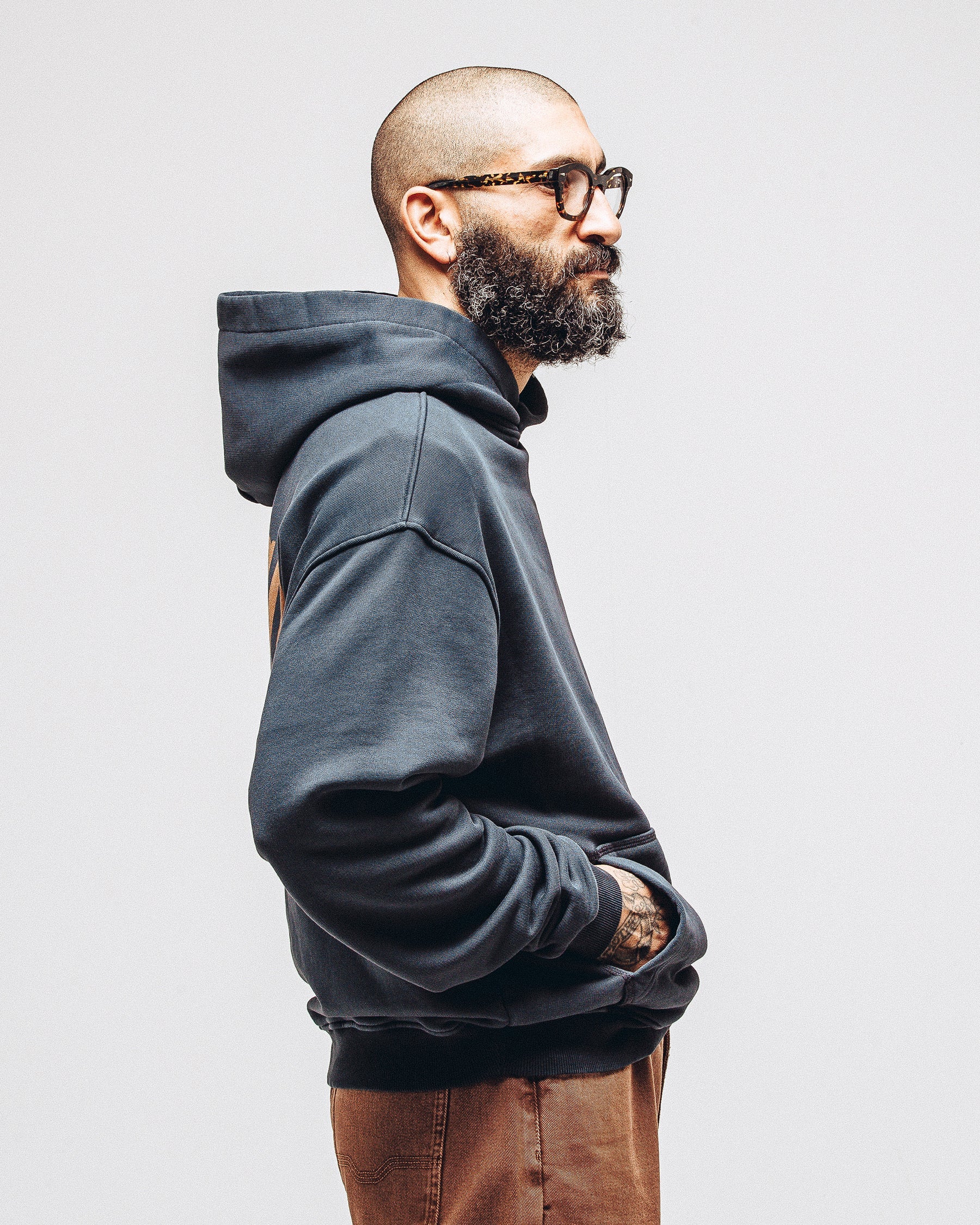 Bucking Bronco Hoodie - Washed Black - Image 5