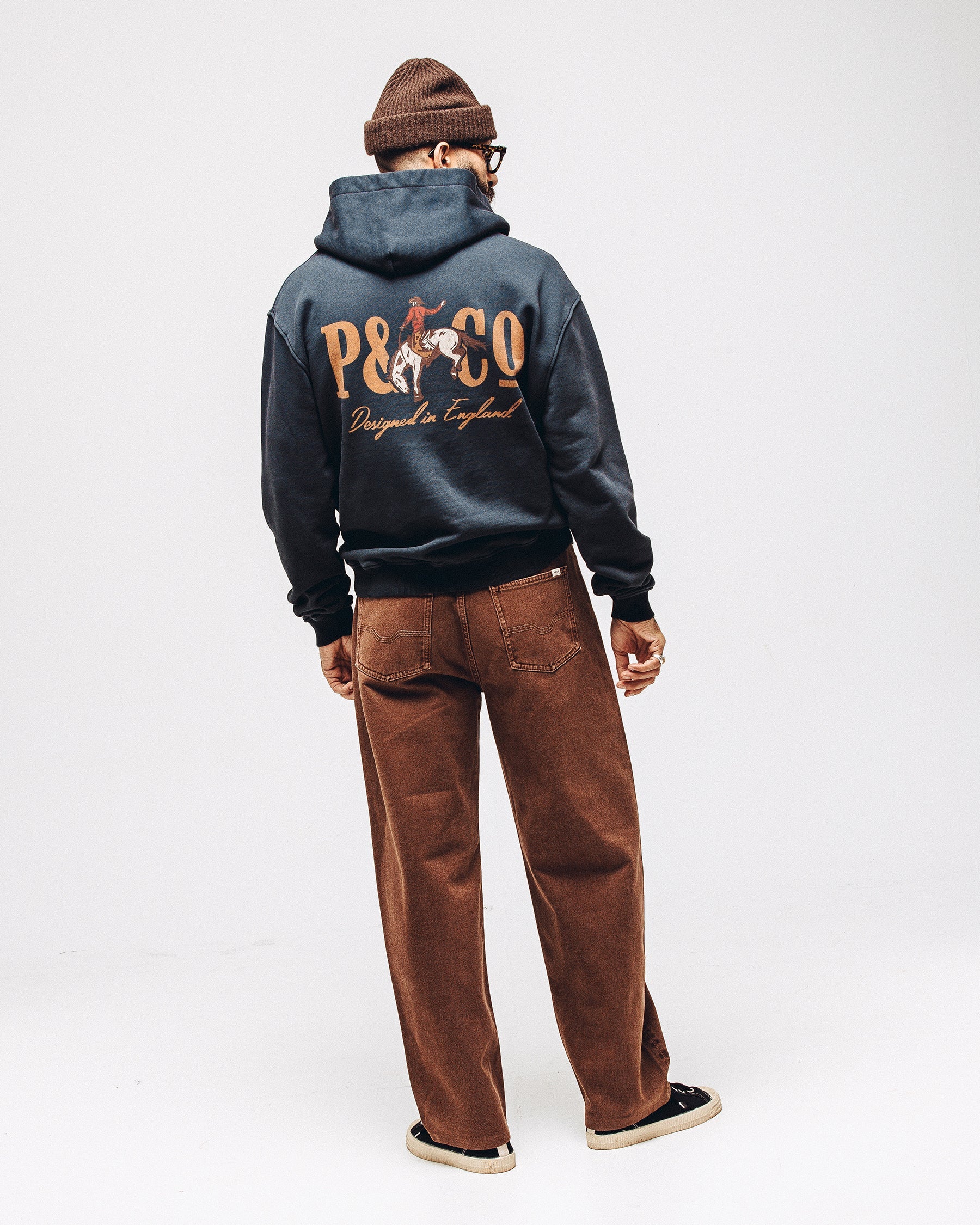 Bucking Bronco Hoodie - Washed Black - Image 9