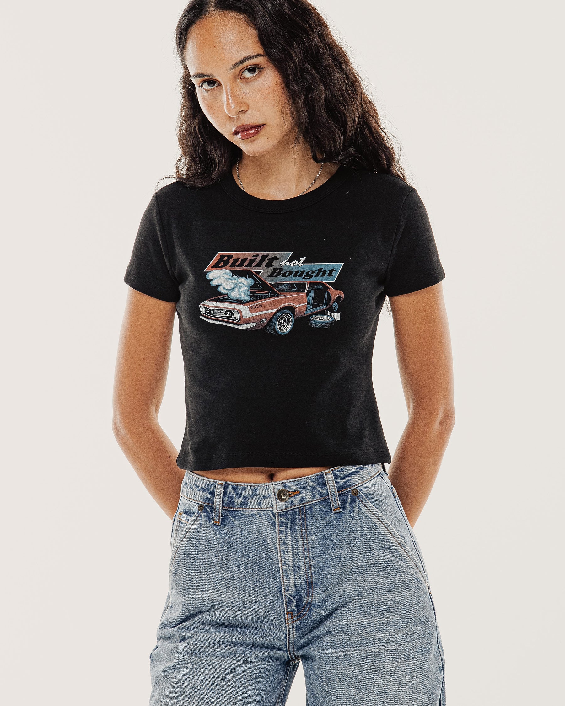 Built Not Bought Baby T-Shirt - Washed Black - Image 5