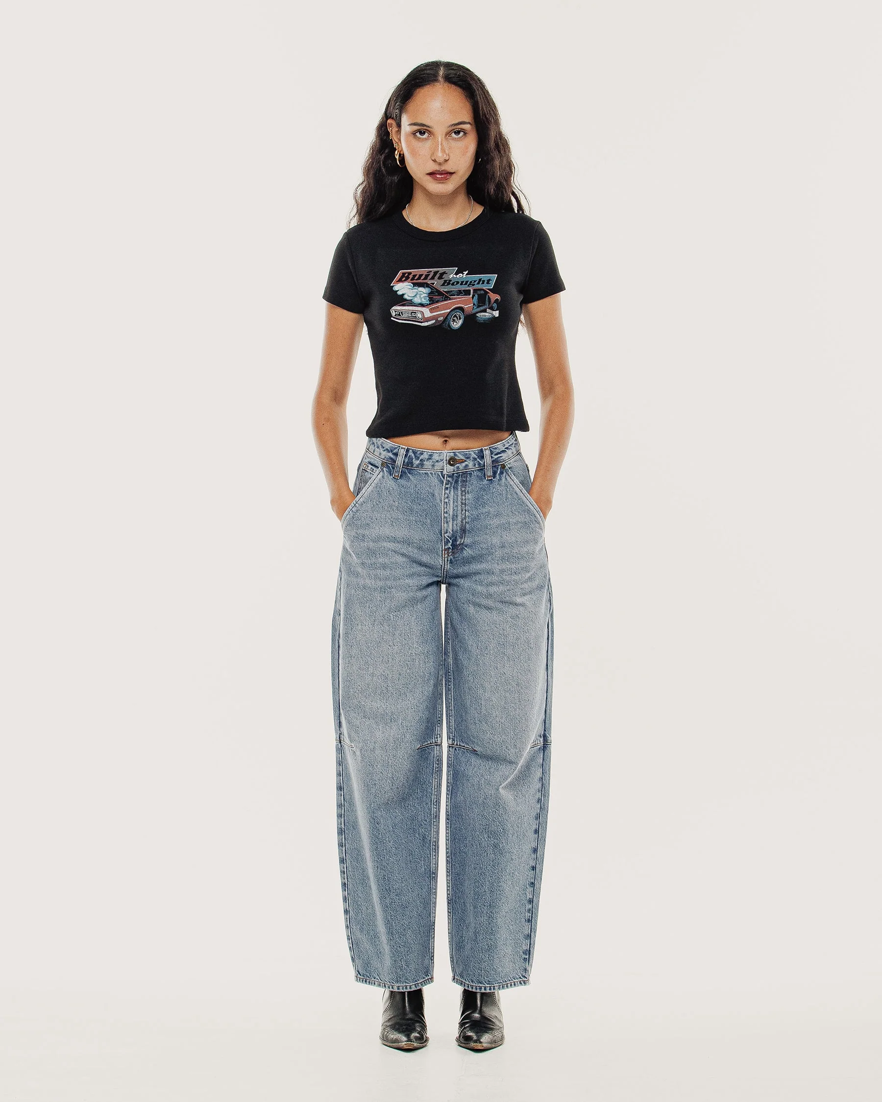 Built Not Bought Baby T-Shirt - Washed Black - Image 6