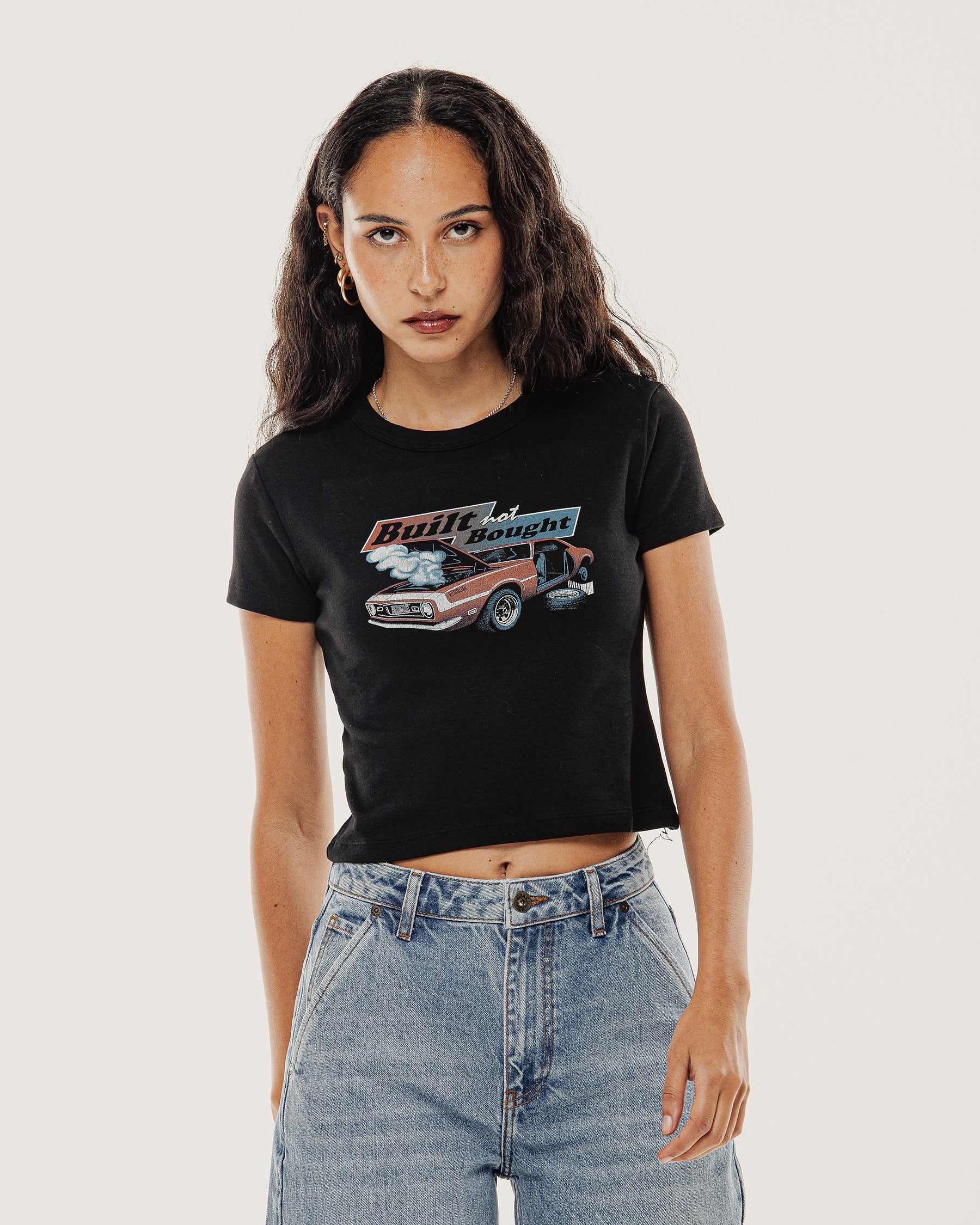 Built Not Bought Baby T-Shirt - Washed Black - Image 7