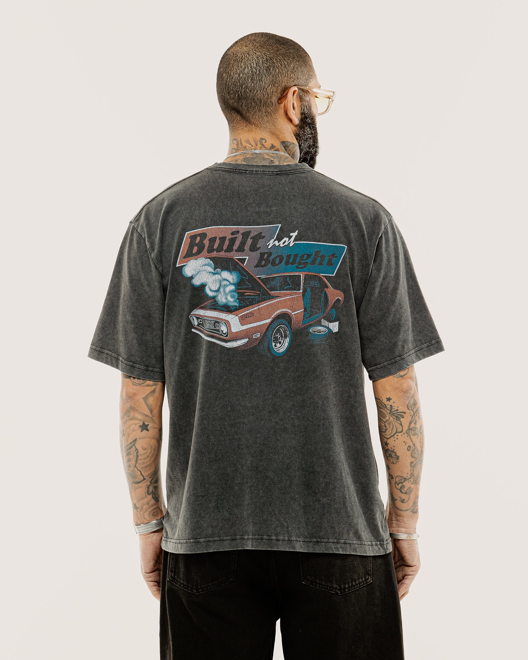 Built Not Bought T-Shirt - Acid Wash - Image 9