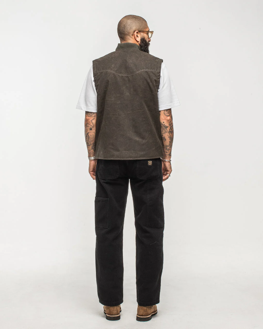 Canyon Waxed Vest - Olive - Image 10