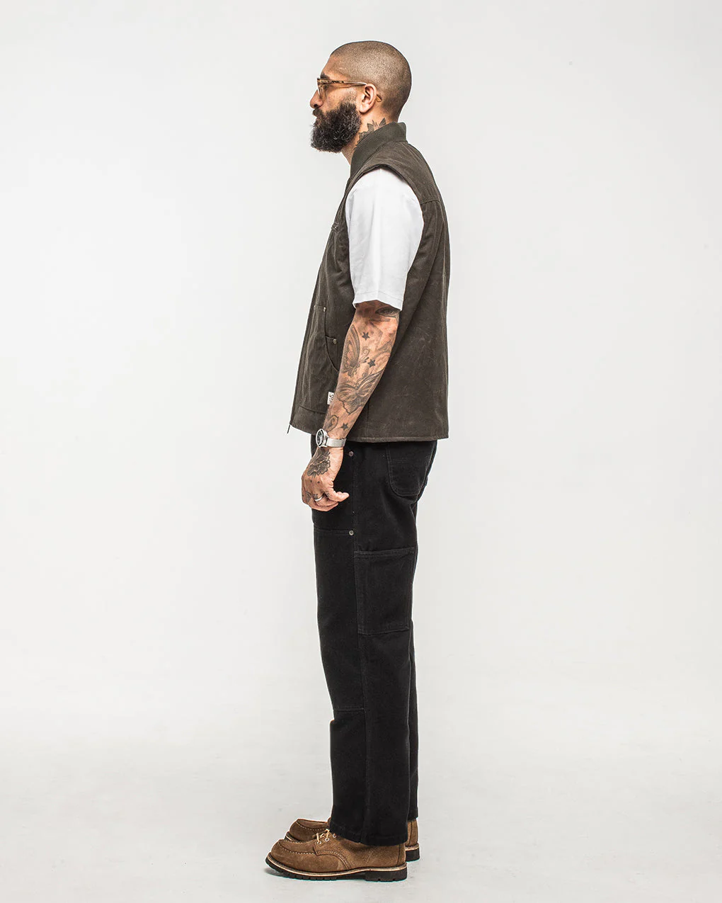 Canyon Waxed Vest - Olive - Image 9