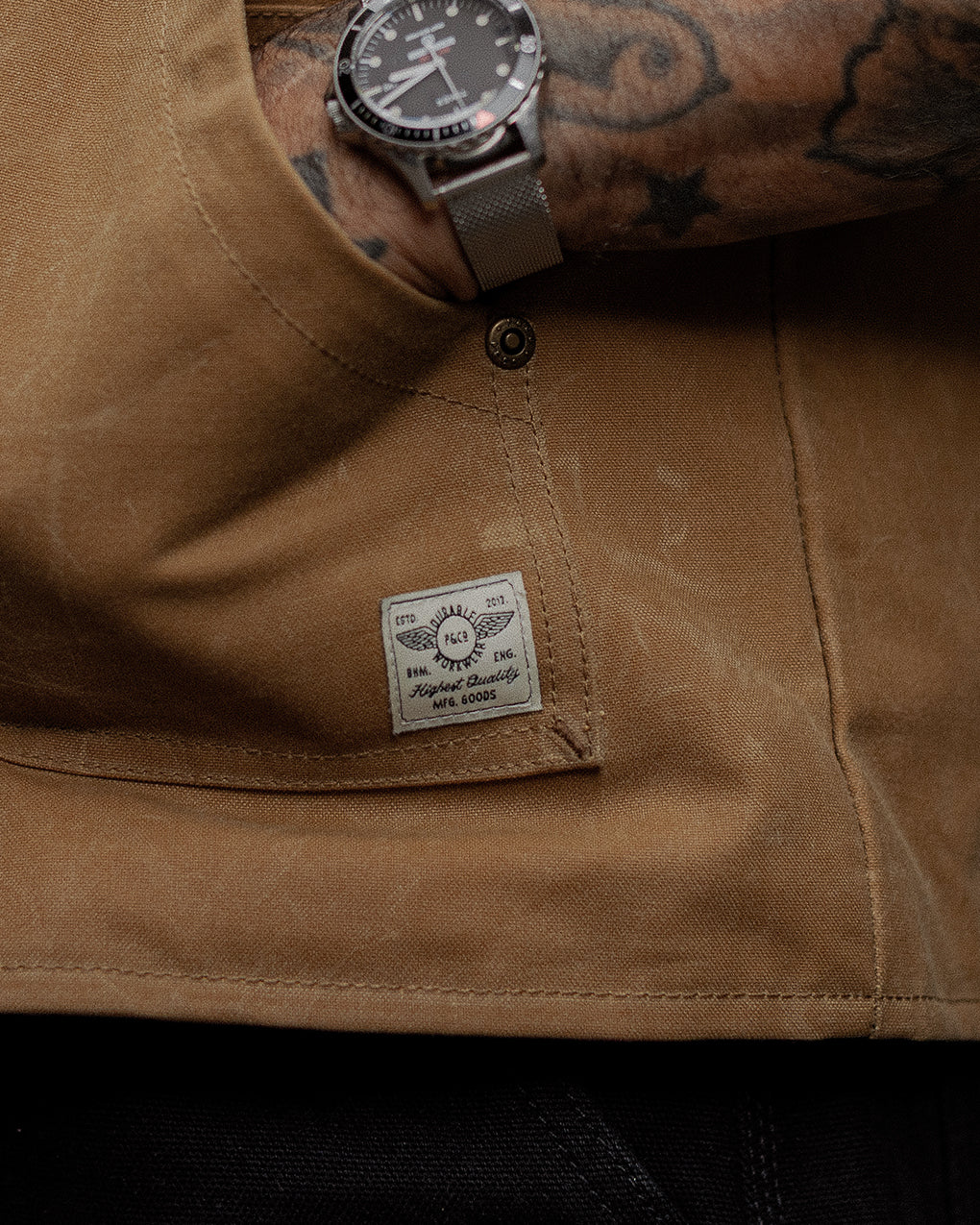 Canyon Waxed Vest - Tan - Image 10