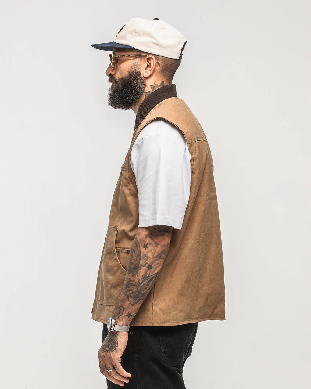 Canyon Waxed Vest - Tan - Image 7