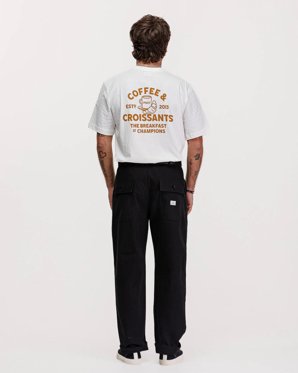 Coffee & Croissants T-Shirt - Off White - Image 5