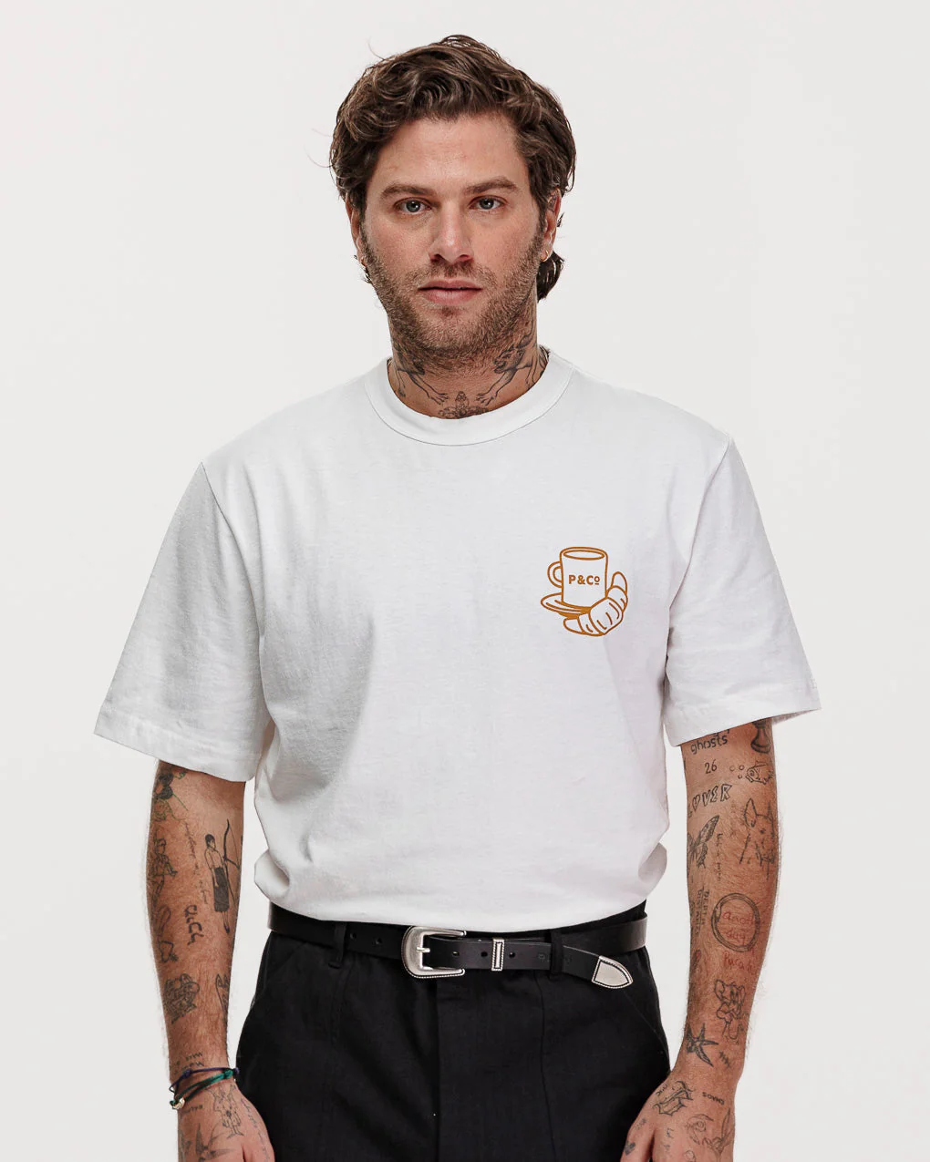 Coffee & Croissants T-Shirt - Off White - Image 6