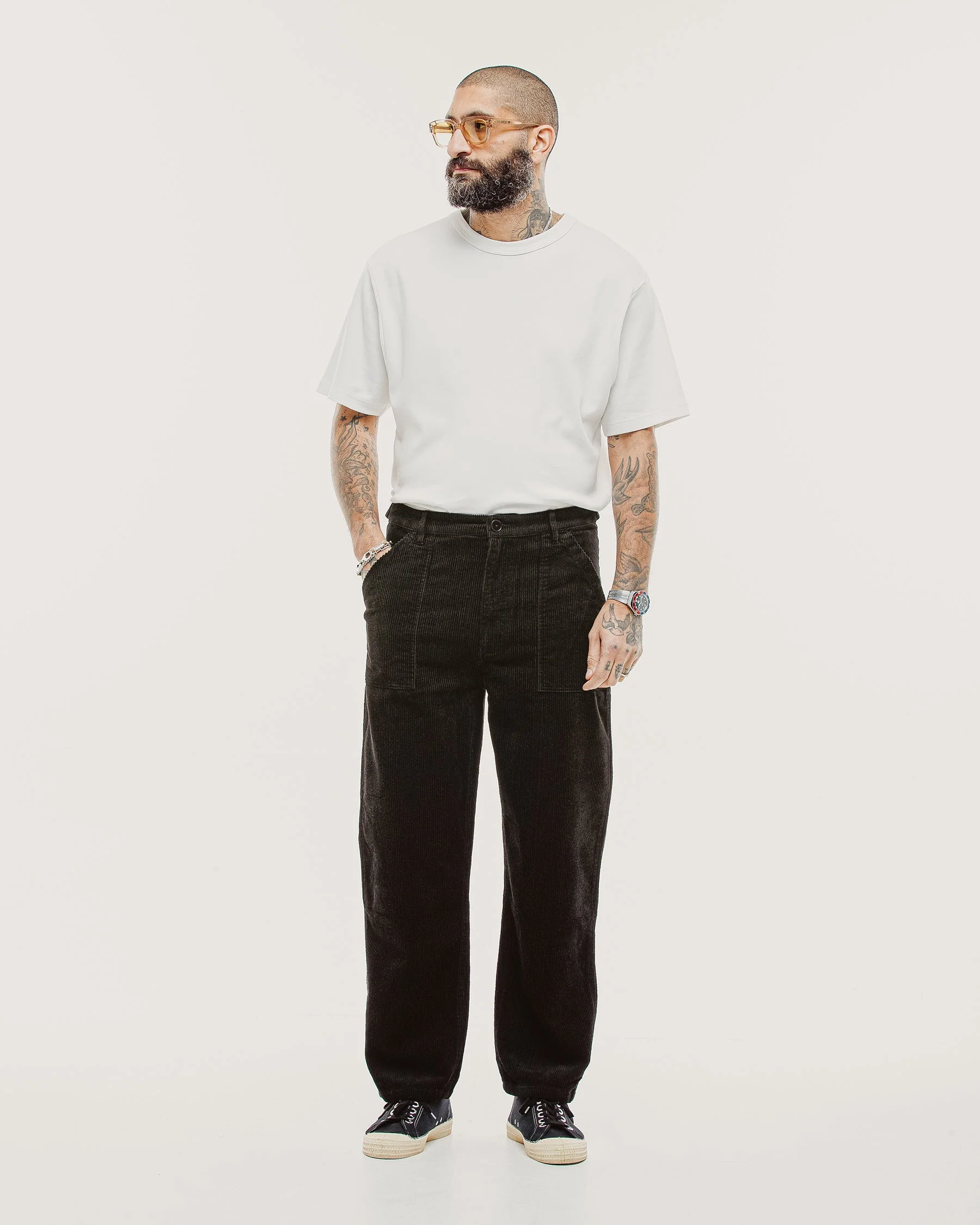 Cord Service Fatigue Pants - Black - Image 10