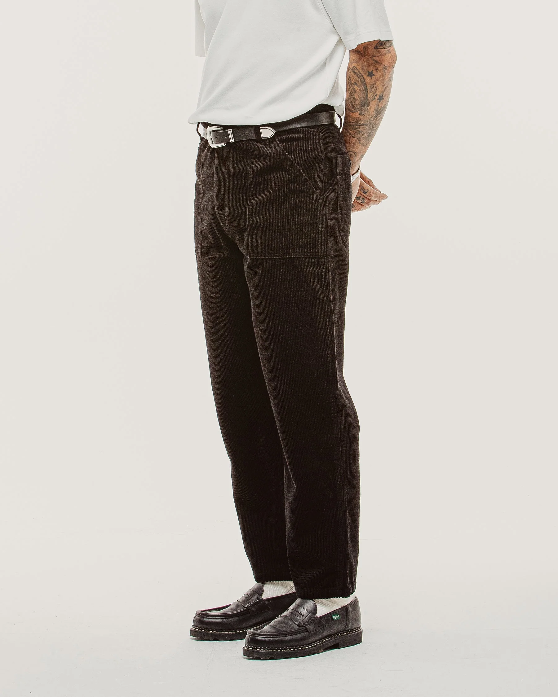 Cord Service Fatigue Pants - Black - Image 3