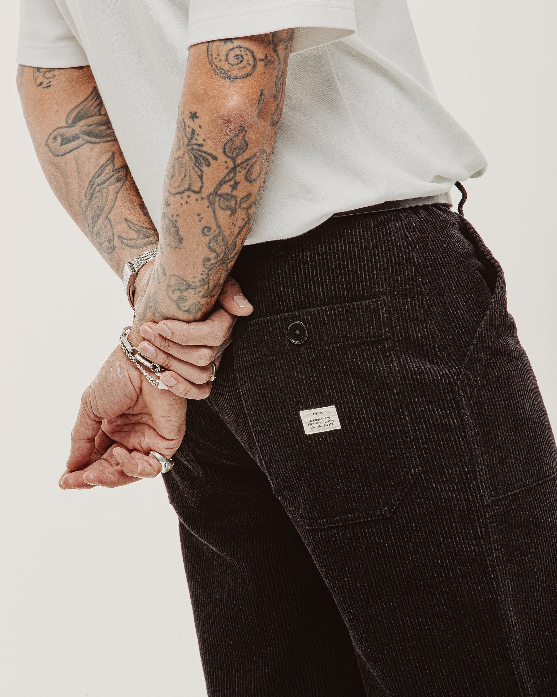Cord Service Fatigue Pants - Black - Image 4