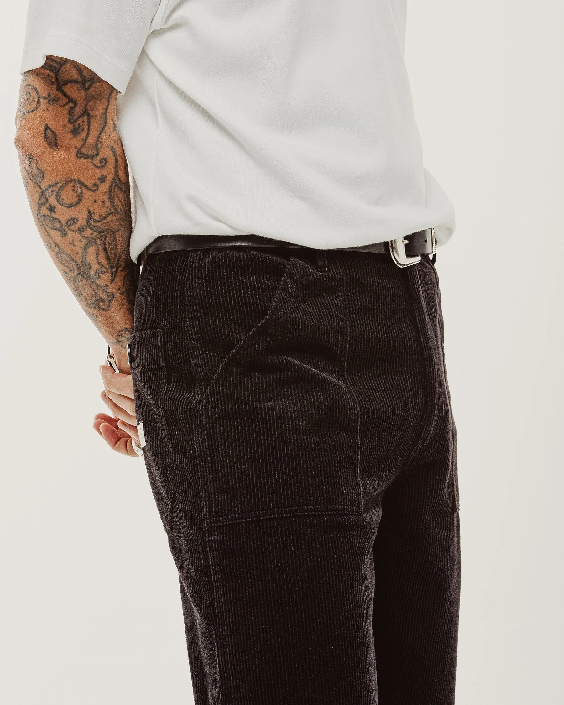Cord Service Fatigue Pants - Black - Image 8