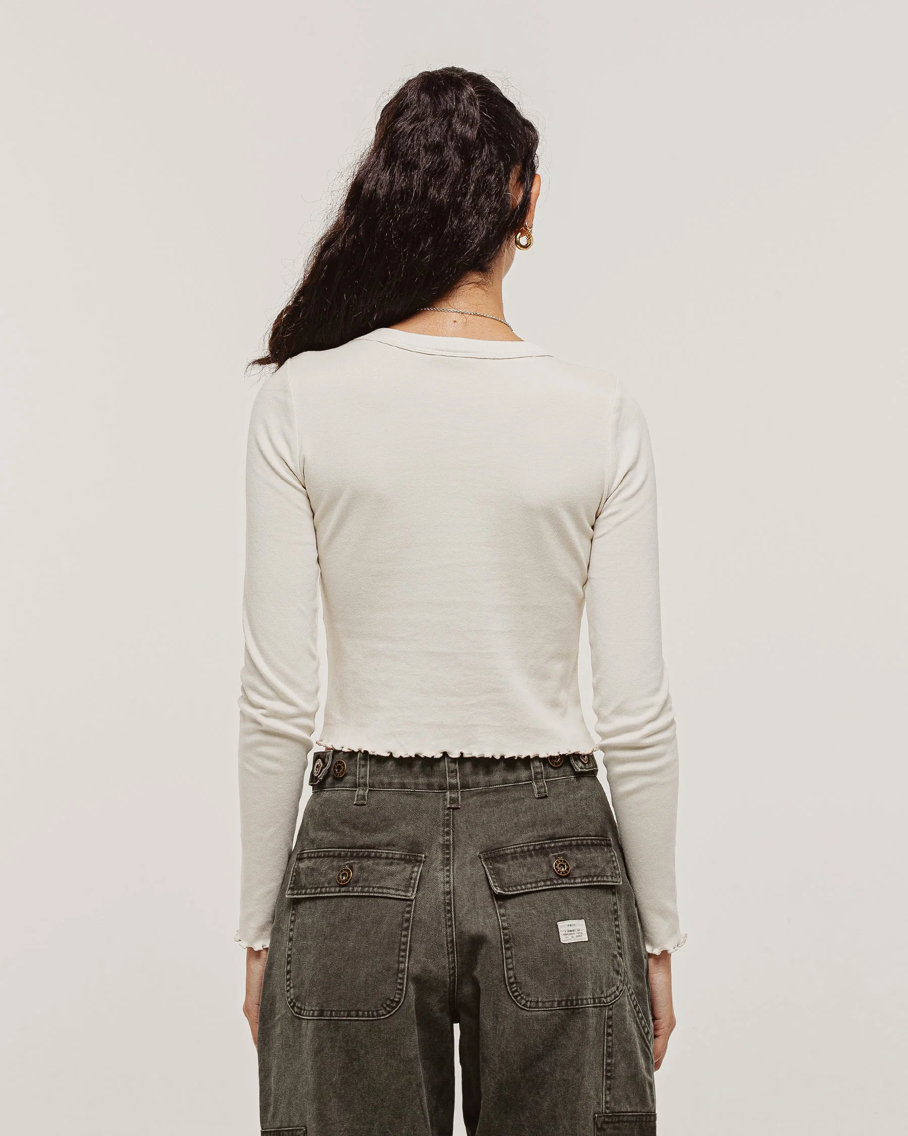 Cowboy Longsleeve Baby T-Shirt - Off White - Image 7