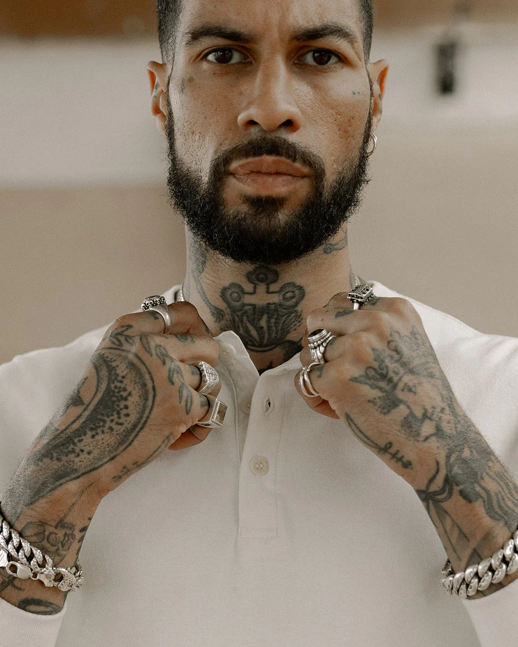 Crafted Heavyweight Henley - Off White - Image 4