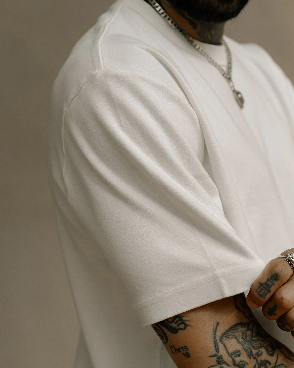 Crafted Heavyweight T-Shirt - Off White - Image 7
