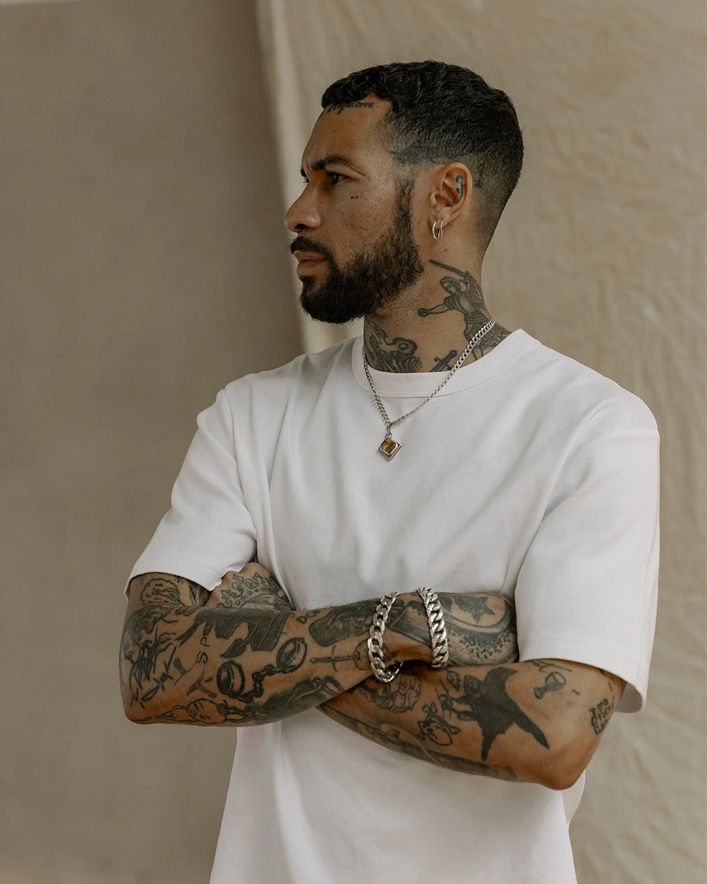 Crafted Heavyweight T-Shirt - White - Image 5