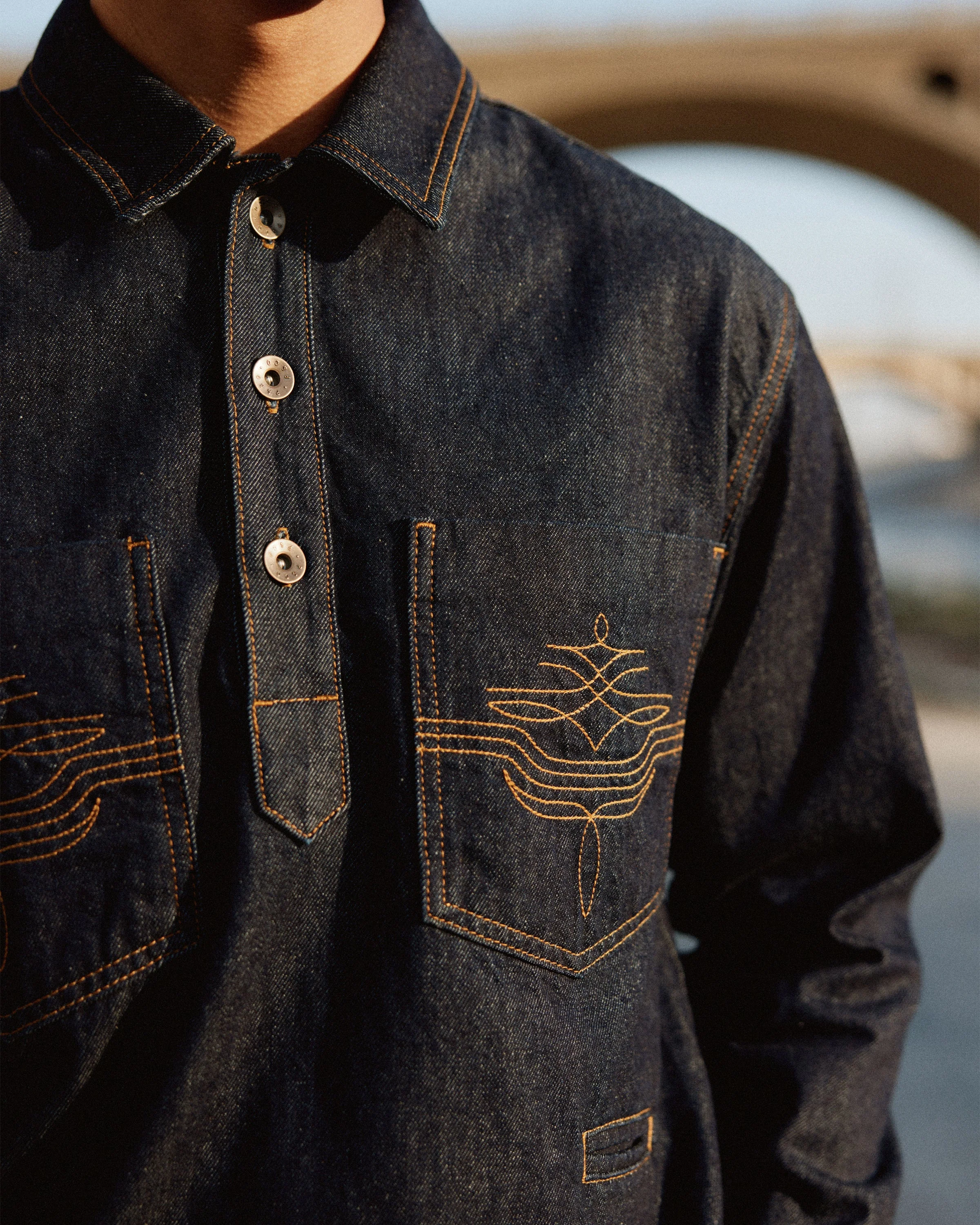 Crafter Smock - Raw Indigo - Image 4
