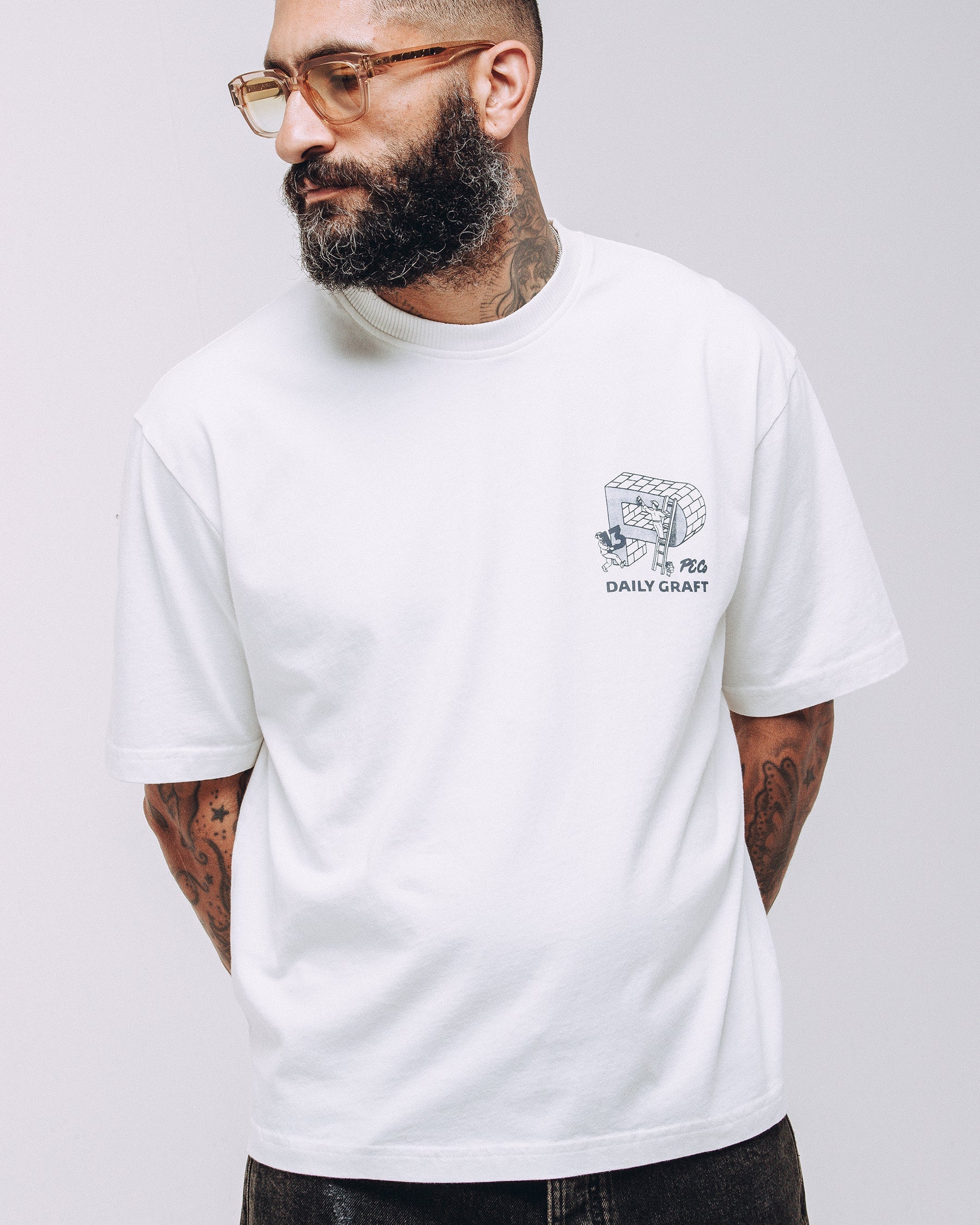 Daily Graft Boxy T-Shirt - Off White - Image 3