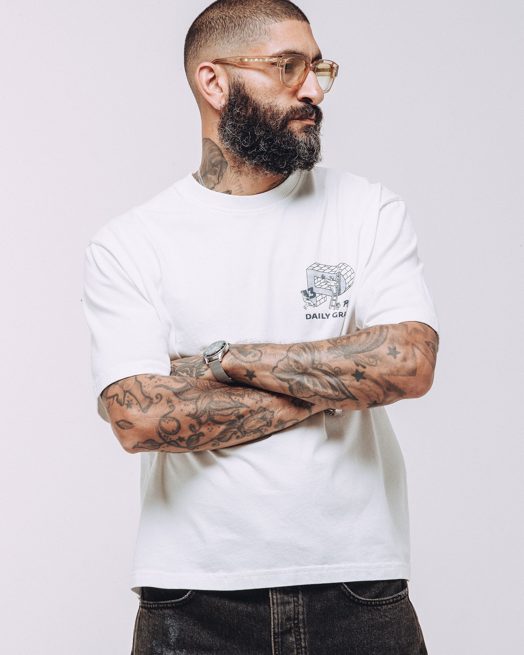 Daily Graft Boxy T-Shirt - Off White - Image 7