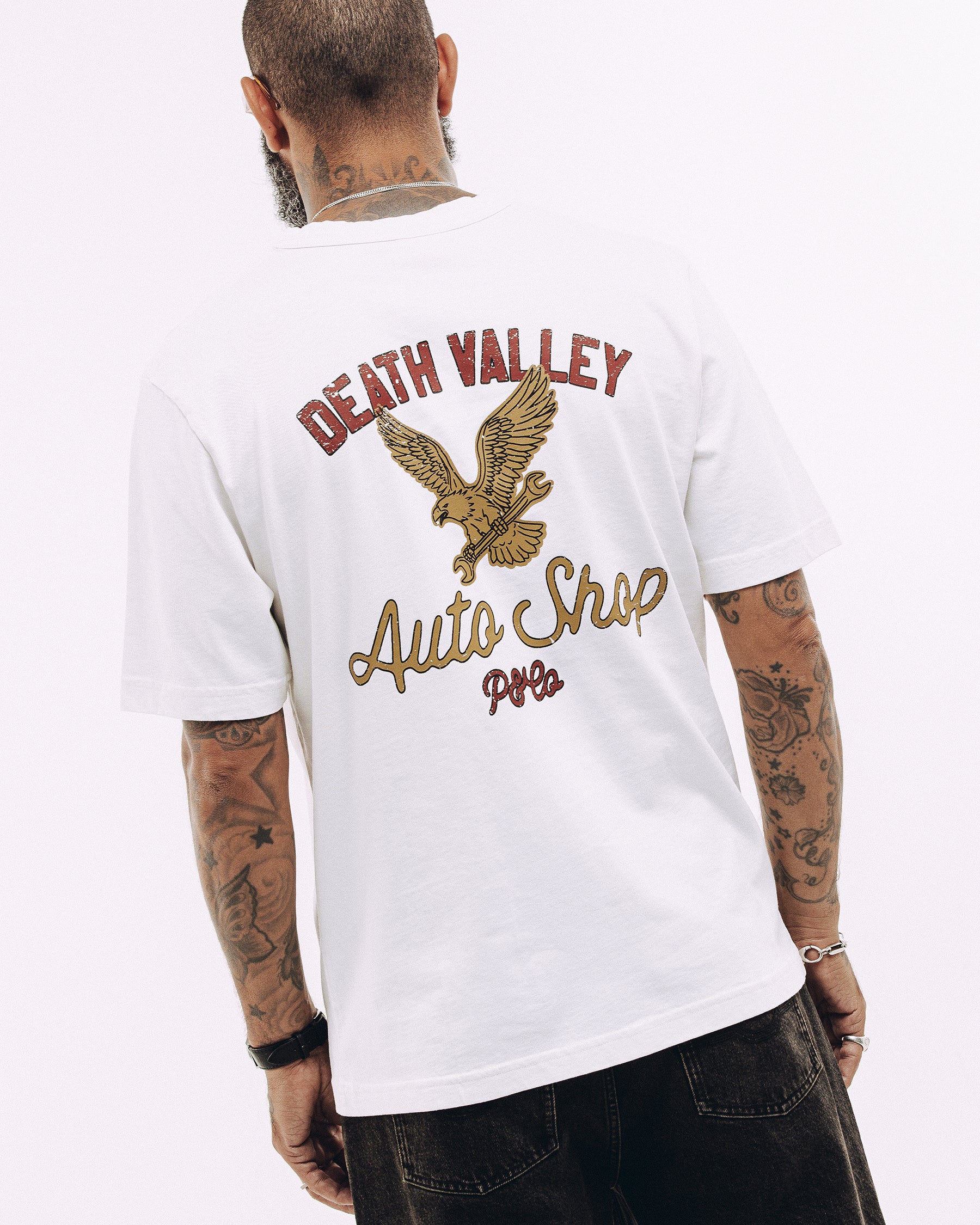 Death Valley Auto Shop T-Shirt - Off White - Image 6