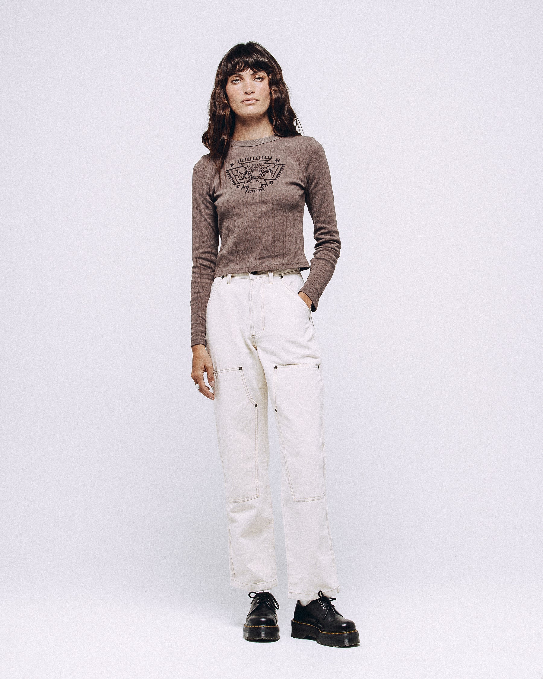 Desert Sun Embroidered Longsleeve - Brown - Image 8