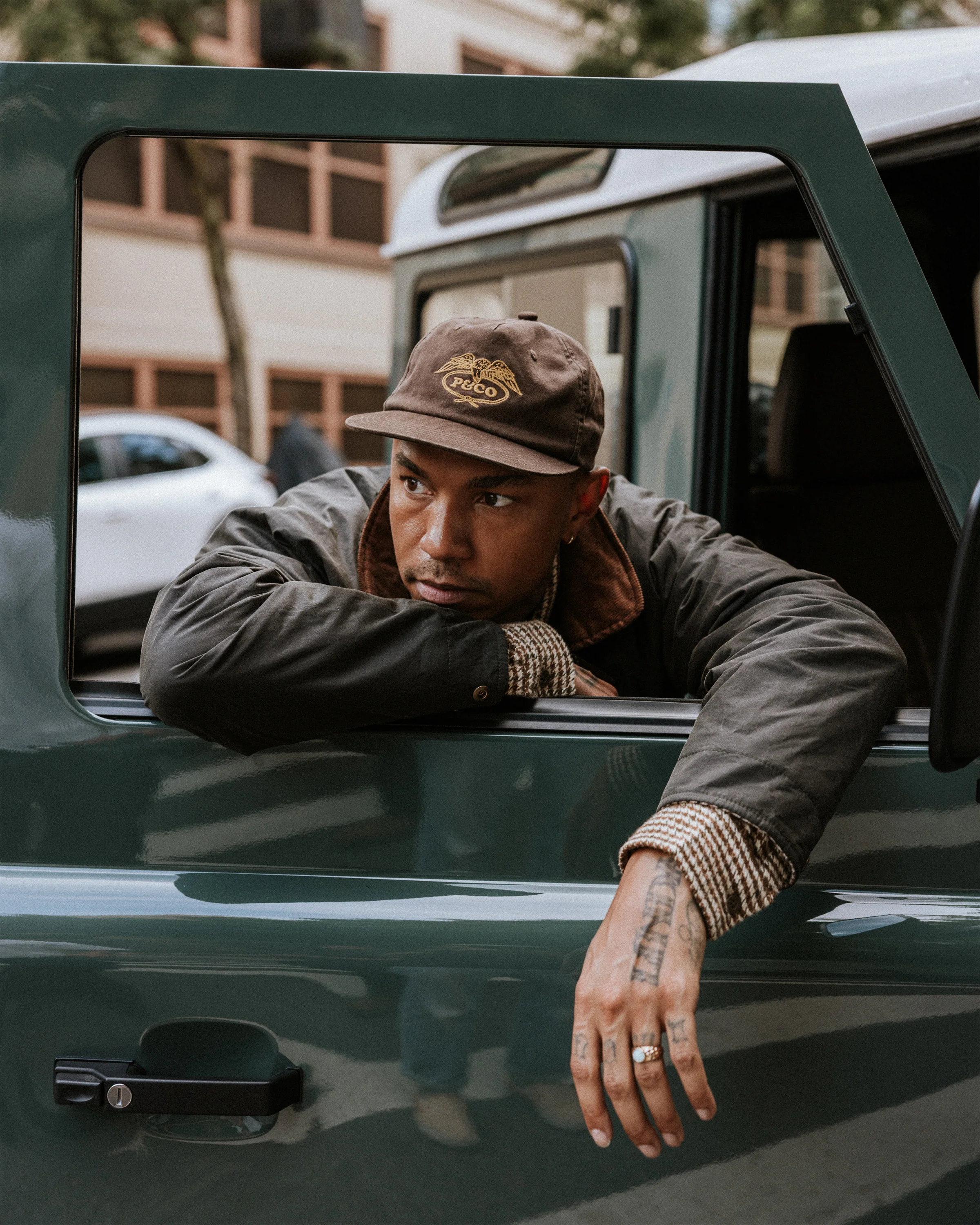 Eagle Lasso Cotton 5 Panel Cap - Brown - Image 4