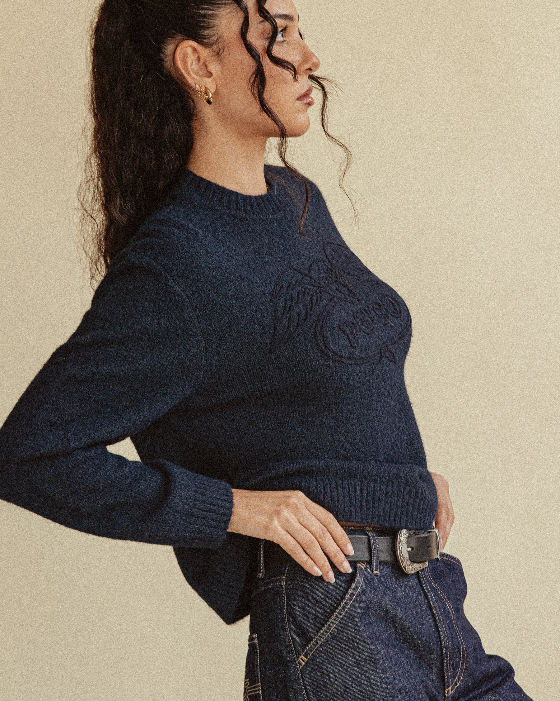 Eagle Lasso Knit - Navy - Image 6