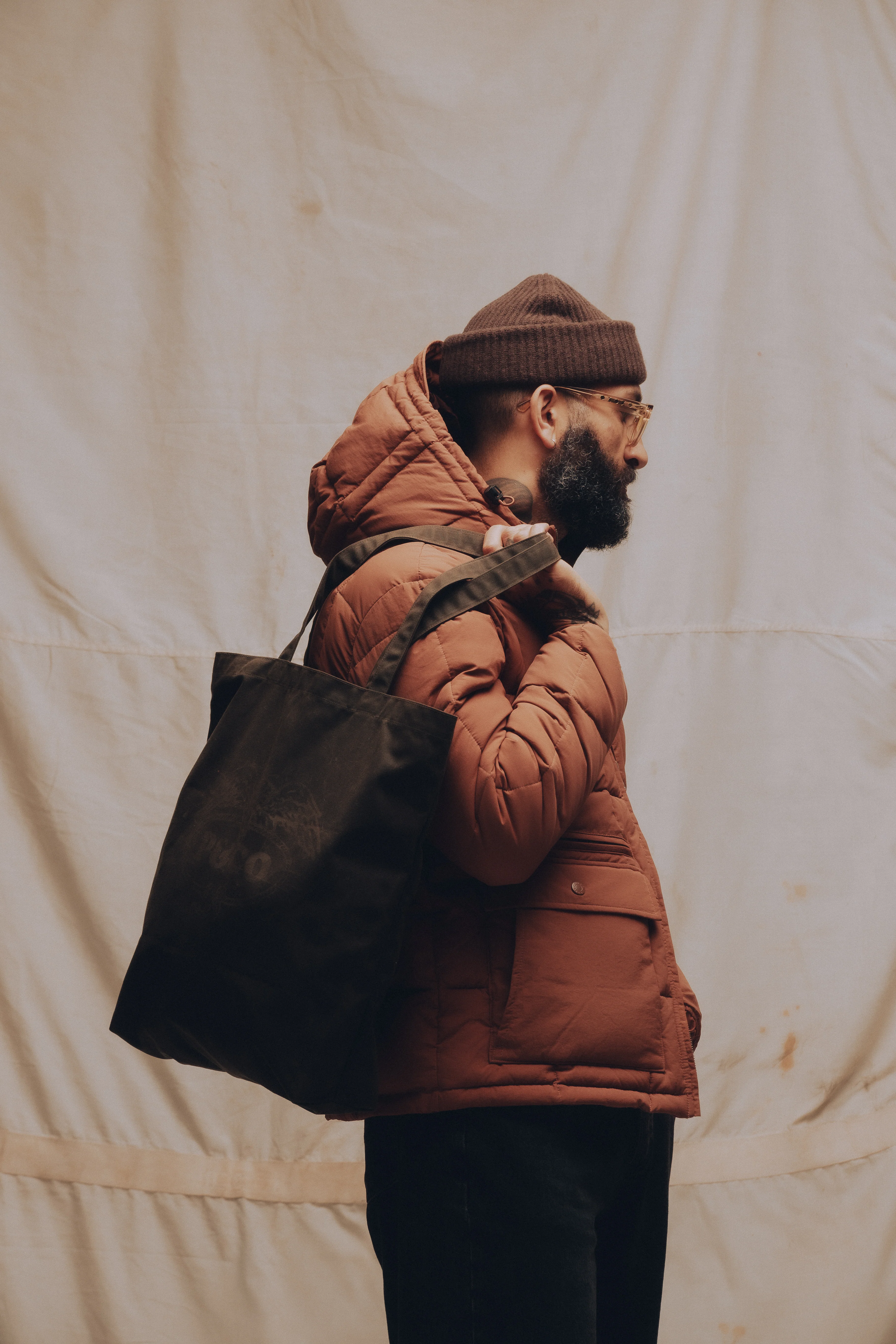 Eagle Lasso Waxed Tote Bag - Olive - Image 3