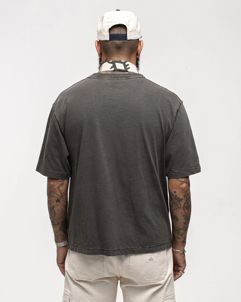 Essential Boxy T-Shirt - Faded Black - Image 12