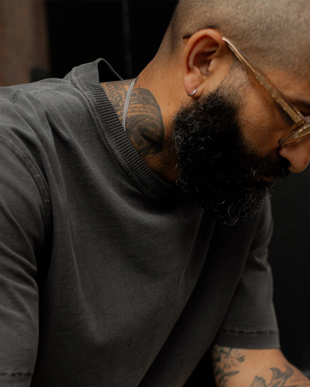 Essential Boxy T-Shirt - Faded Black - Image 4