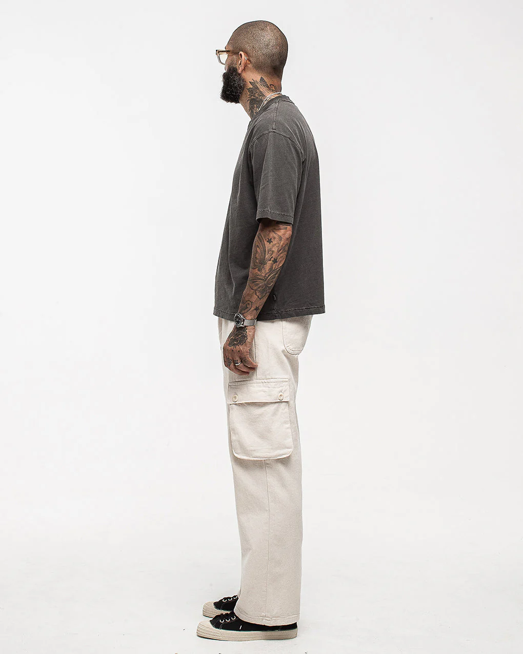 Essential Boxy T-Shirt - Faded Black - Image 5
